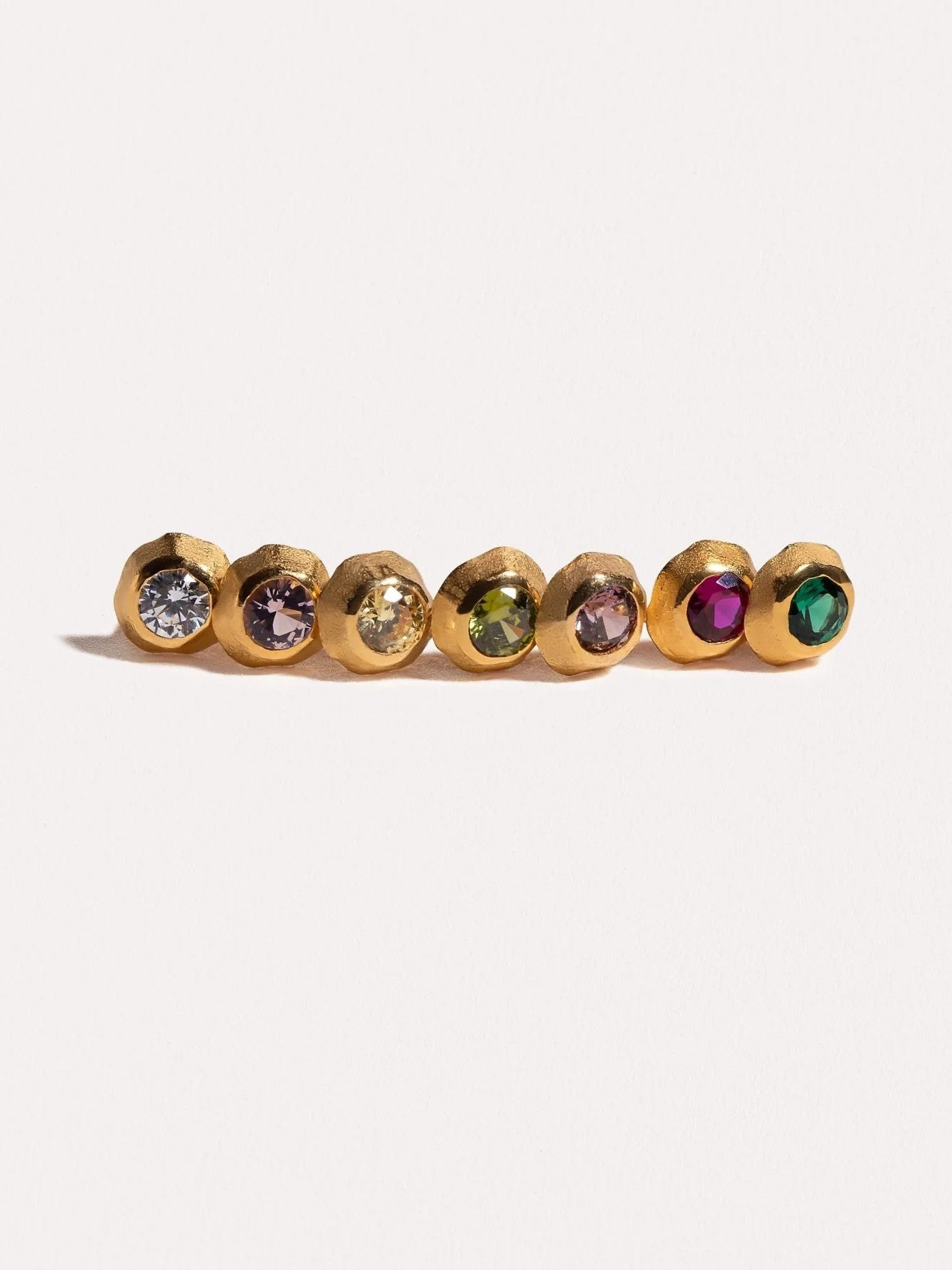 Emma Gold Zircon Studs - Emerald Zircon24k gold plated earringsdainty gold studsLunai Jewelry