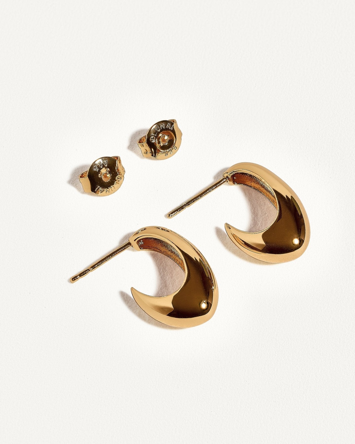 Nora Small Hoops - 24k Gold PlatedArtisan FinishBrass Base JewelryLunai Jewelry