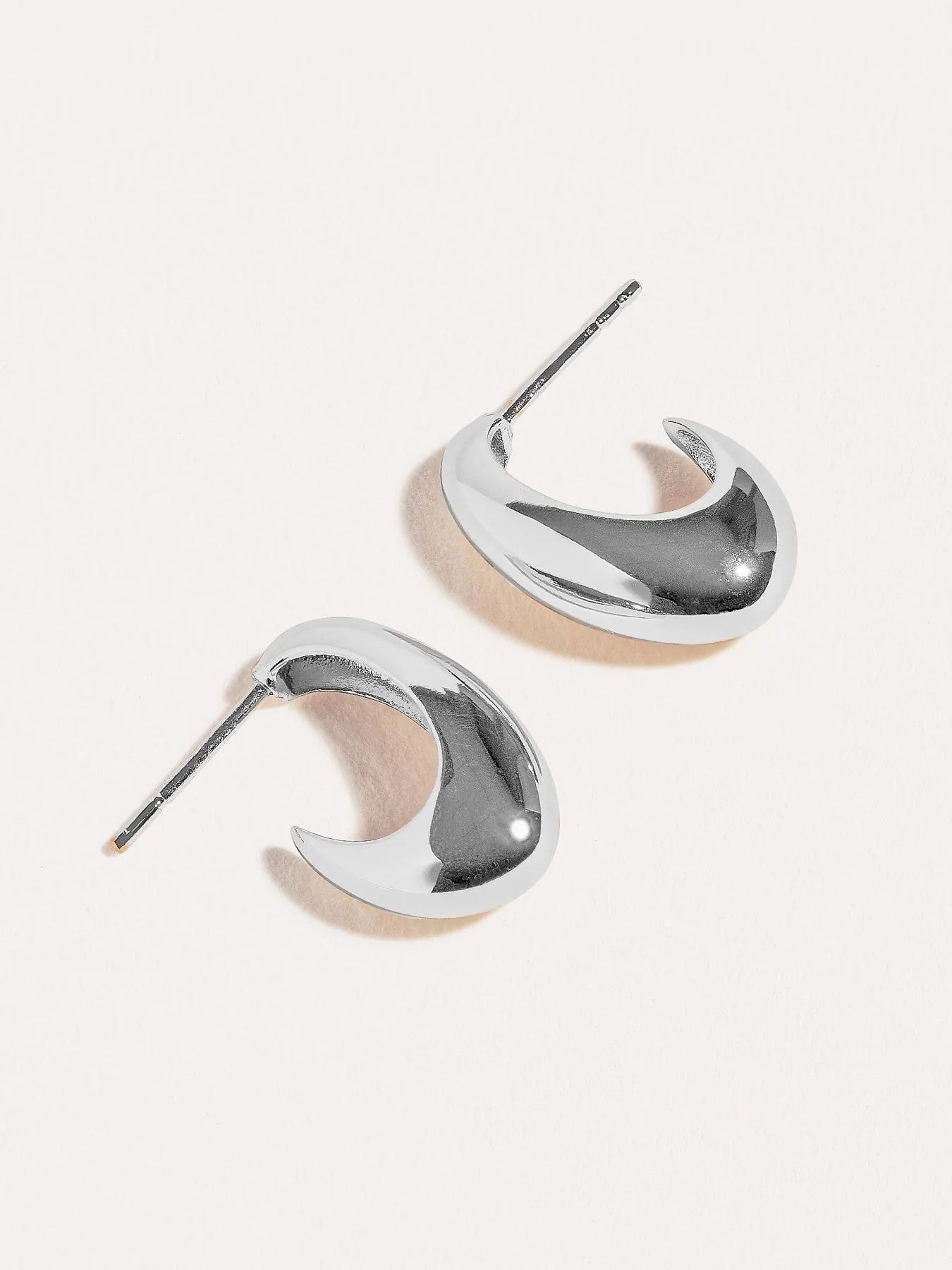 Nora Small Hoops - Sterling SilverArtisan FinishBrass Base JewelryLunai Jewelry