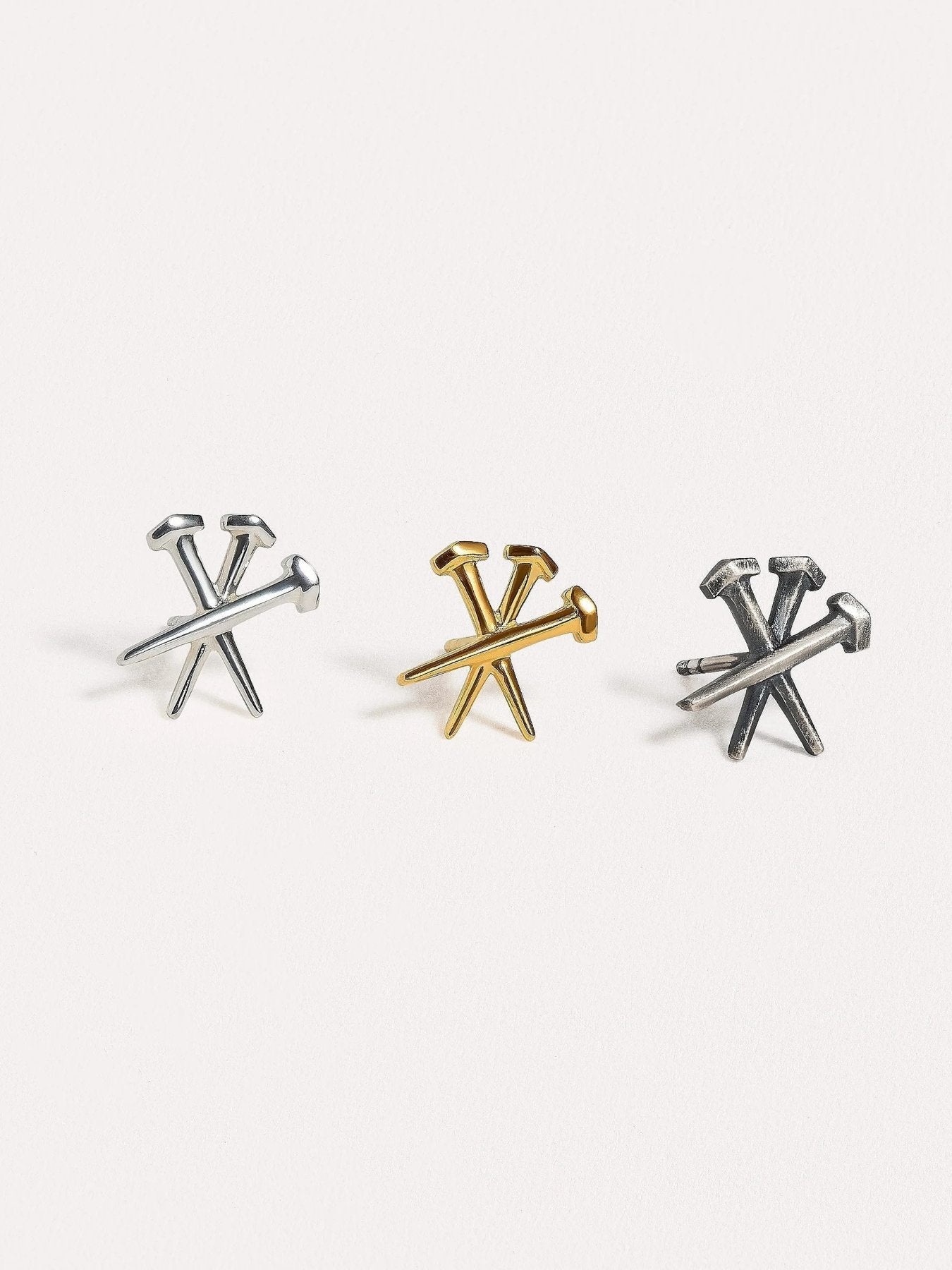Umma Stud Earrings – Gold or Silver - Pair 8 mm24K Gold Plated925 silver studsalternative styleLunai Jewelry