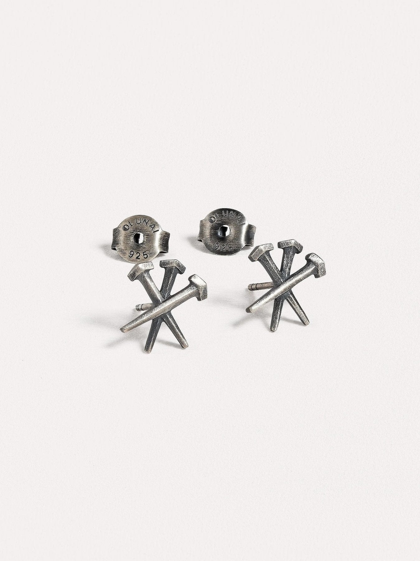 Umma Stud Earrings – Gold or Silver - Pair 10 mm925 Sterling Silver925 silver studsalternative styleLunai Jewelry