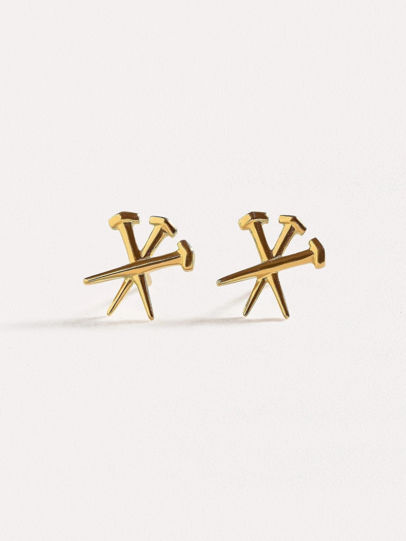 Umma Stud Earrings – Gold or Silver - Pair 8 mm925 Sterling Silver925 silver studsalternative styleLunai Jewelry