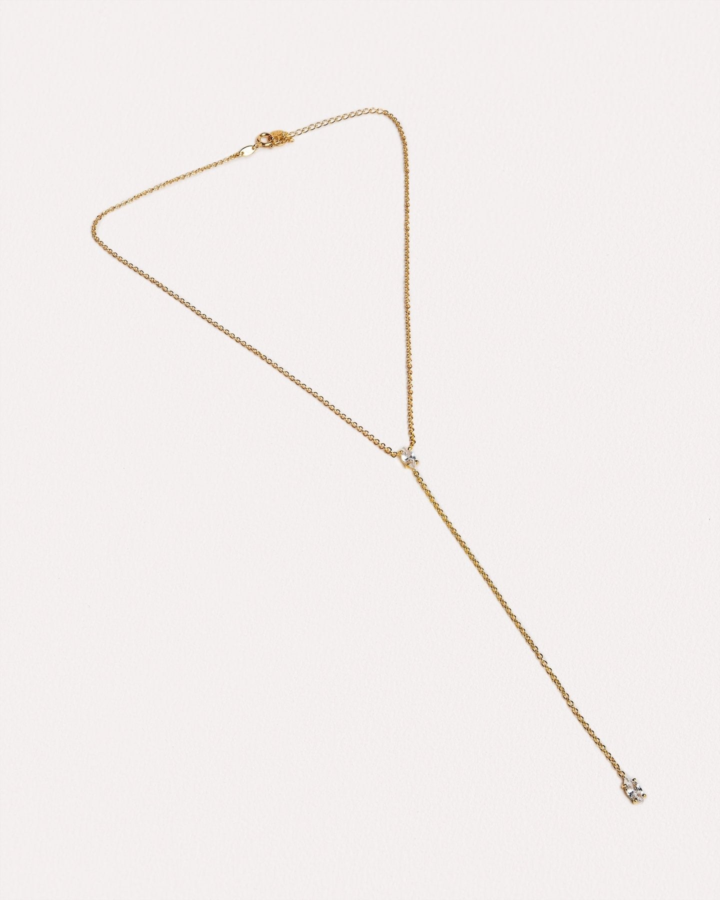 Greta Lariat Necklace - 24K Gold PlatedALLBackUpItemsLunai Jewelry