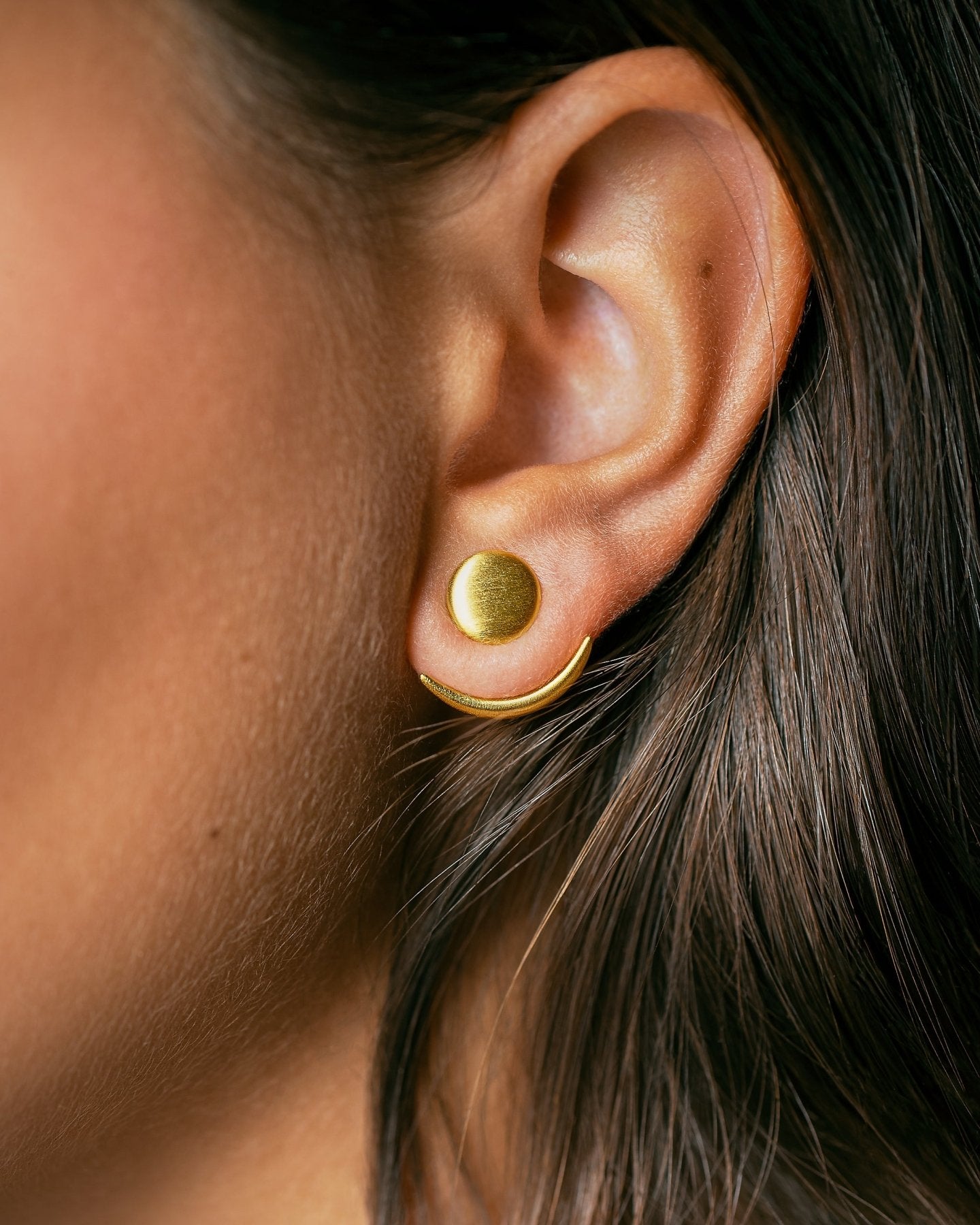 Mona Ear Jackets - 24K Gold MatteALLcelestial earringsLunai Jewelry