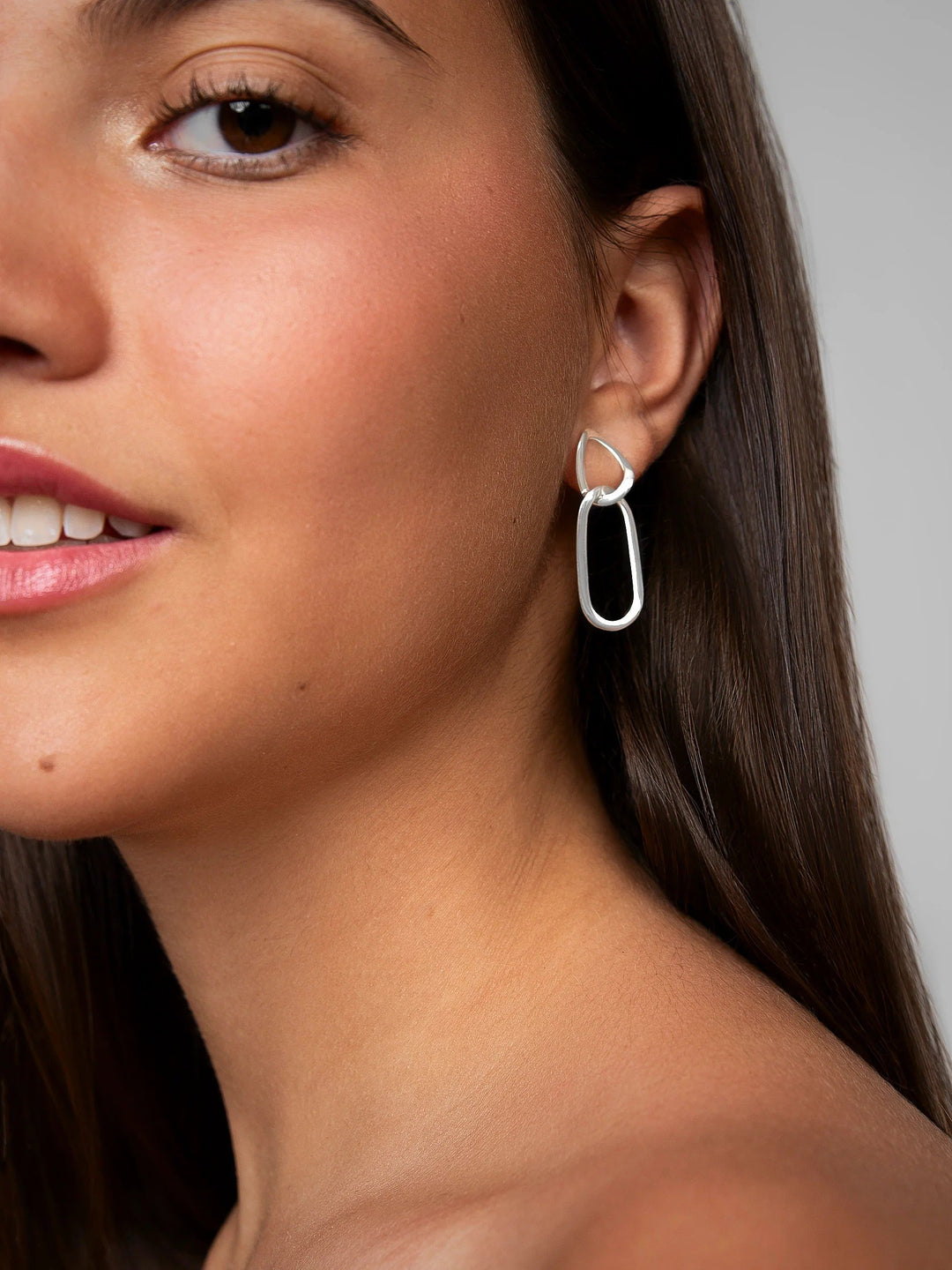 Beautiful Vermilia Gold Link Earrings with intricate design and shine