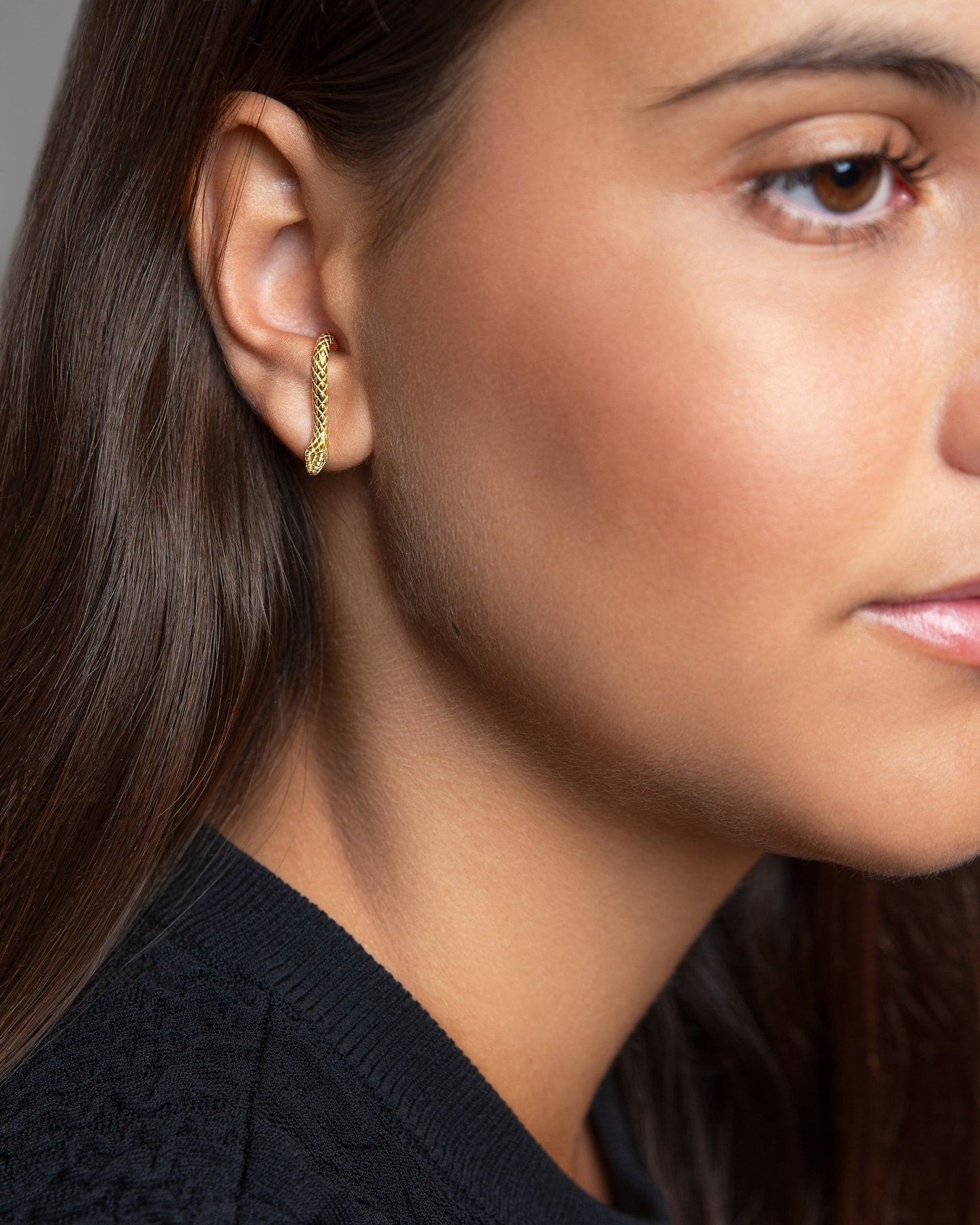 Medusa Serpent Earrings – Snake Suspender Design in Silver & Gold - 24K Gold PlatedPairALLAnimal earringsLunai Jewelry