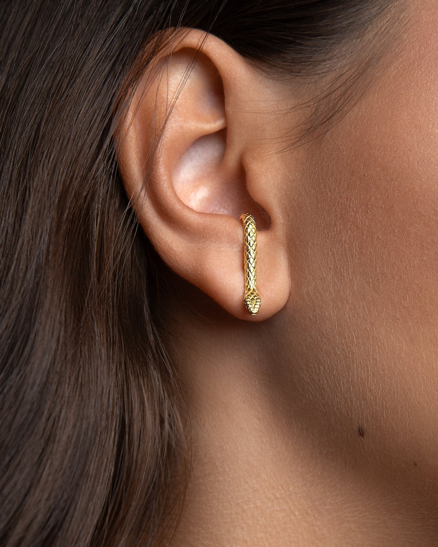 Medusa Serpent Earrings – Snake Suspender Design in Silver & Gold - 24K Gold PlatedPairALLAnimal earringsLunai Jewelry