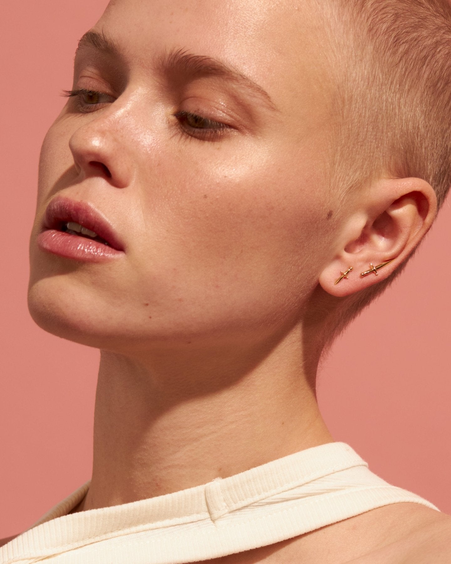 Skye Sword Ear Climber Earrings - 24K Gold PlatedALLankorLunai Jewelry