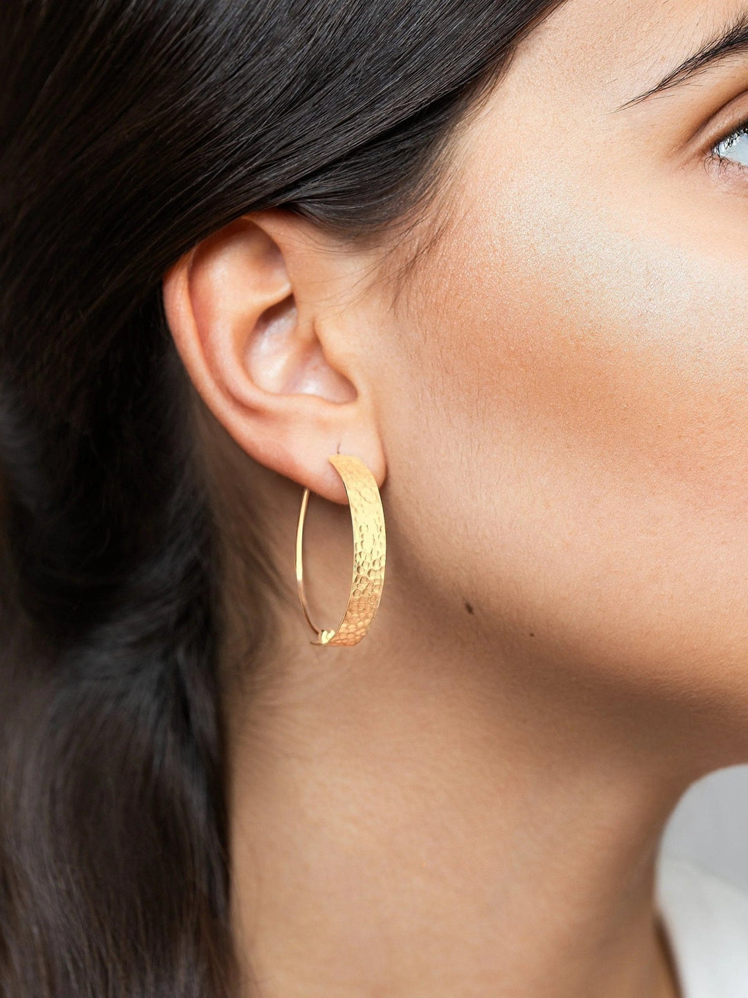 Eibar Chunky Gold Hoop Earrings - 24K Gold Mattebest selling itemsBoho EarringsLunai Jewelry