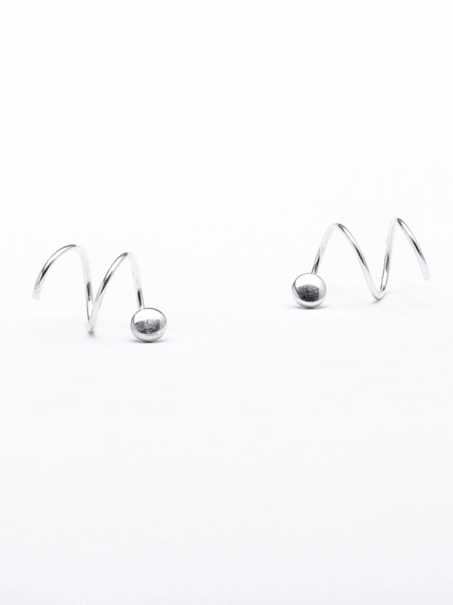 Lacey Gold Spiral Stud Earrings - Pair925 Sterling SilverALLBackUpItemsLunai Jewelry