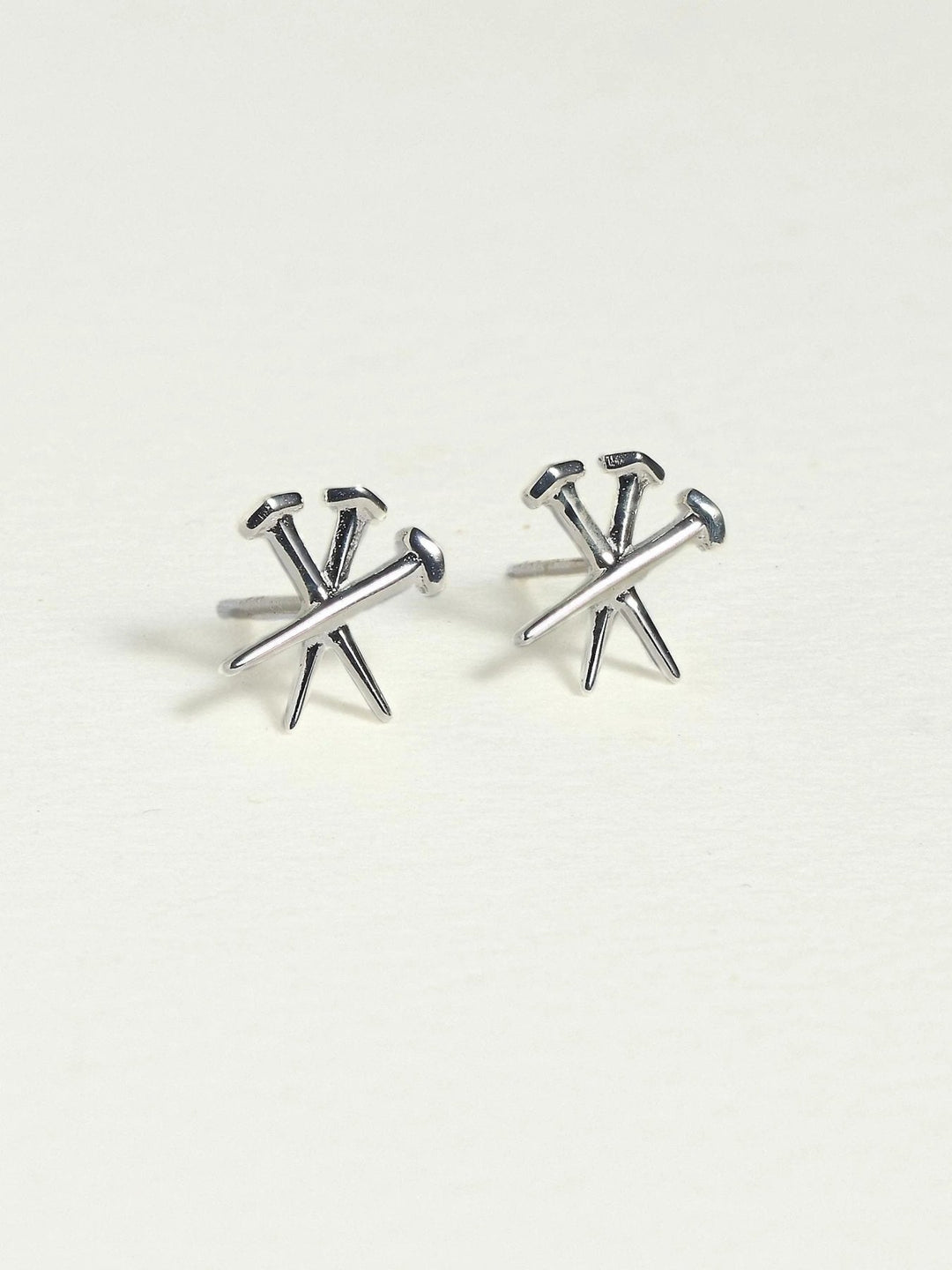 Dainty Cross Stud Earrings – Gold or Silver - Pair 10 mm925 Sterling Silver925 silver studsalternative styleLunai Jewelry