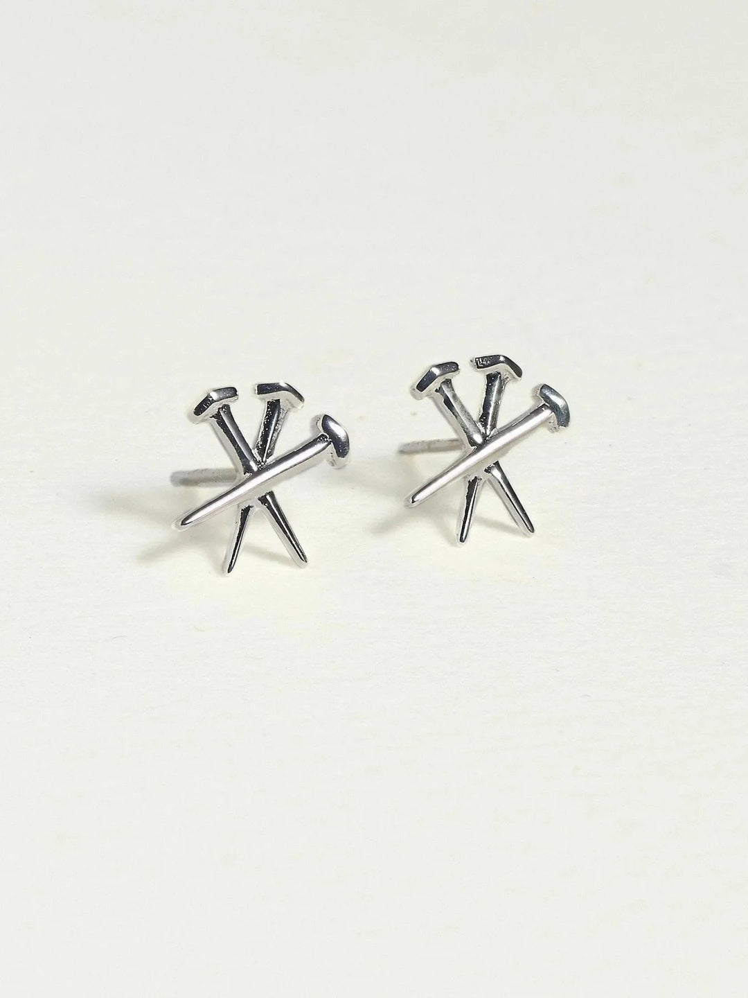 Dainty Cross Stud Earrings – Gold or Silver - Pair 10 mm925 Sterling Silver925 silver studsalternative styleLunai Jewelry