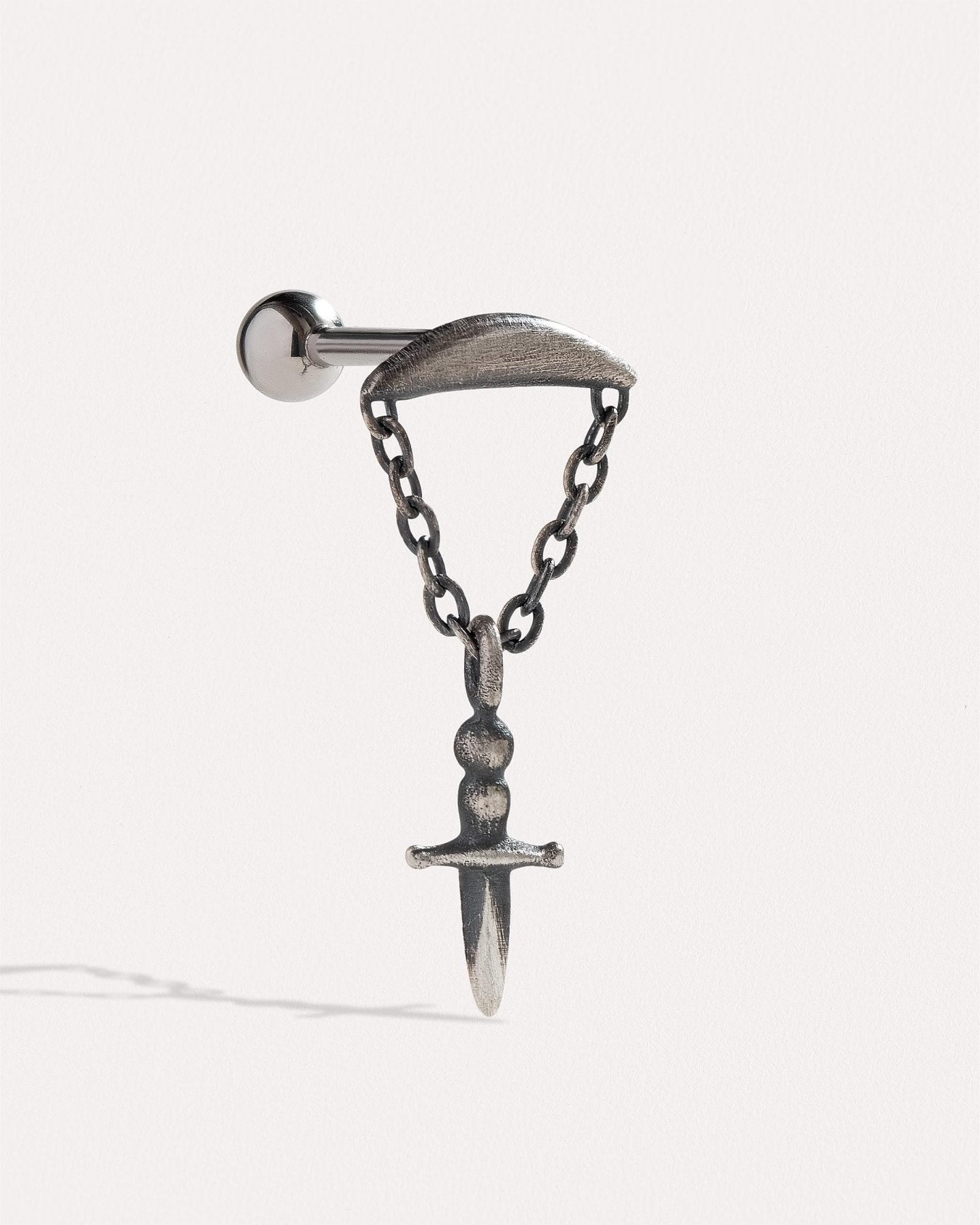 Sword Flat Back Piercing – Dagger Helix Cartilage