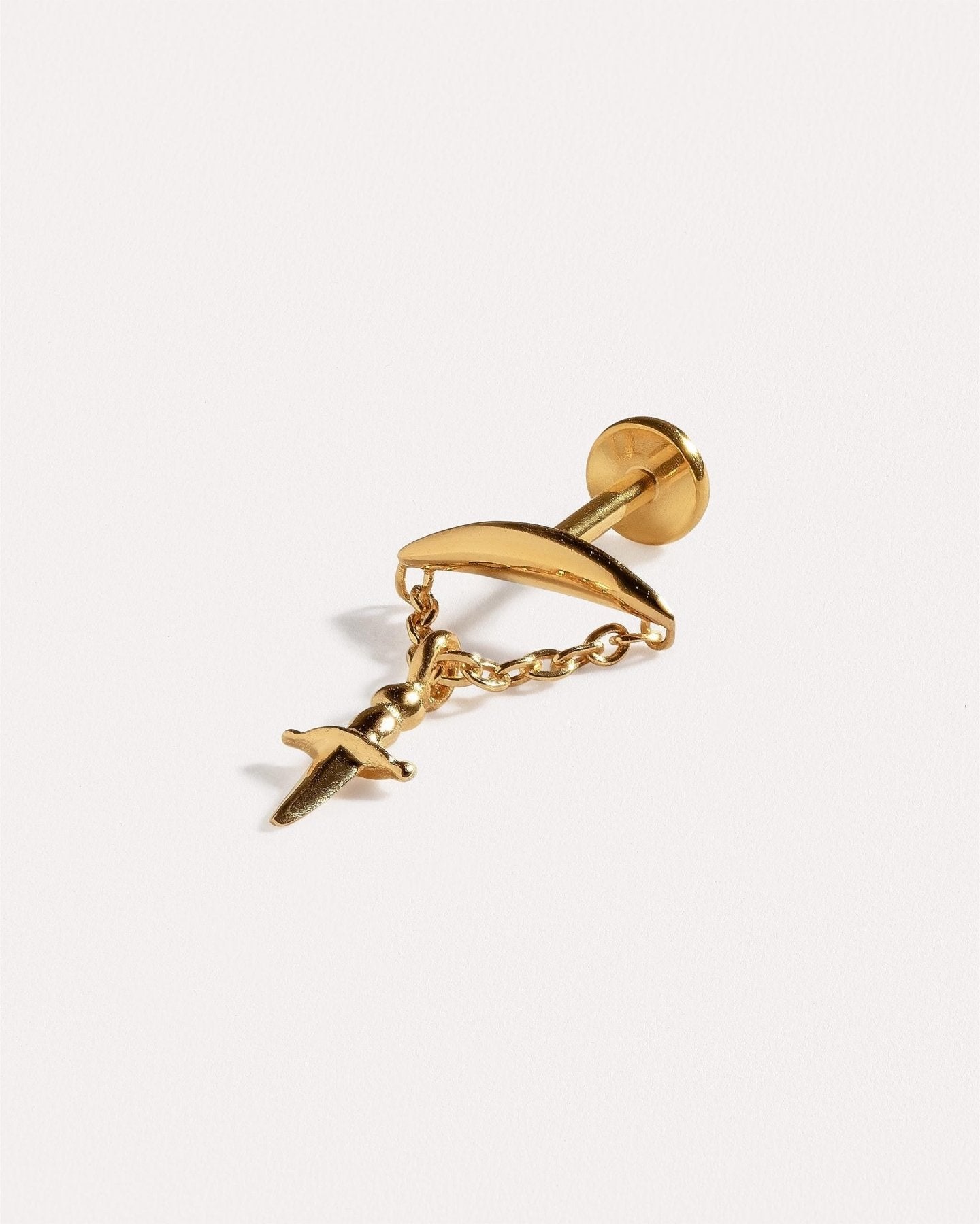 Sword Flat Back Piercing – Dagger Helix Cartilage