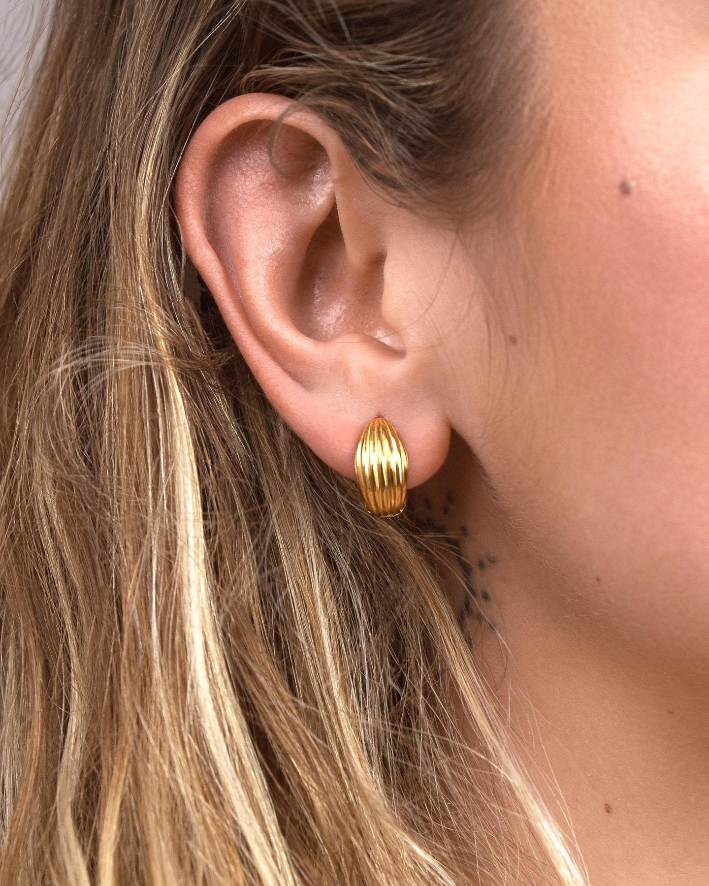 Blua Oval Hoop Earrings - Matte SilverALLchunky hoop earringsLunai Jewelry