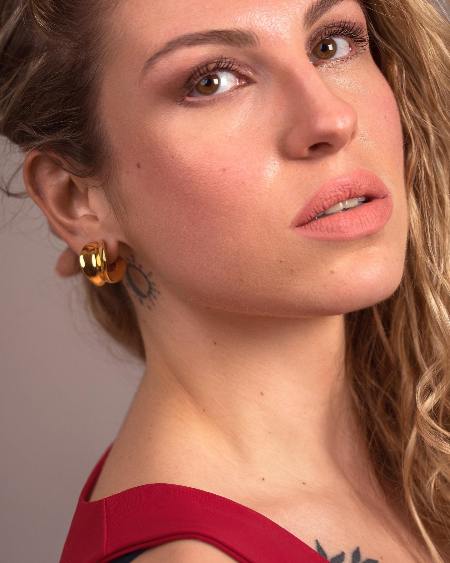 Crésida Sculptural Hoop Studs - Sterling SilverALLBackUpItemsLunai Jewelry