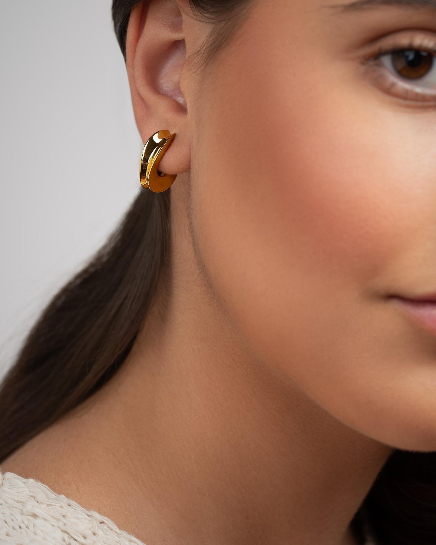 Neda Chunky Hoops - 24k Gold PlatedALLBackUpItemsLunai Jewelry