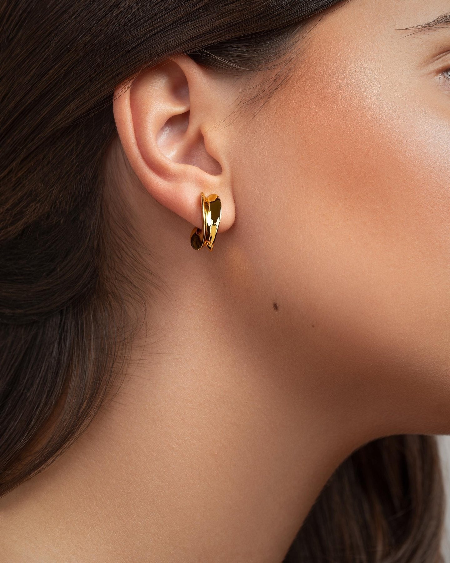 Neda Chunky Hoops - 24k Gold PlatedALLBackUpItemsLunai Jewelry