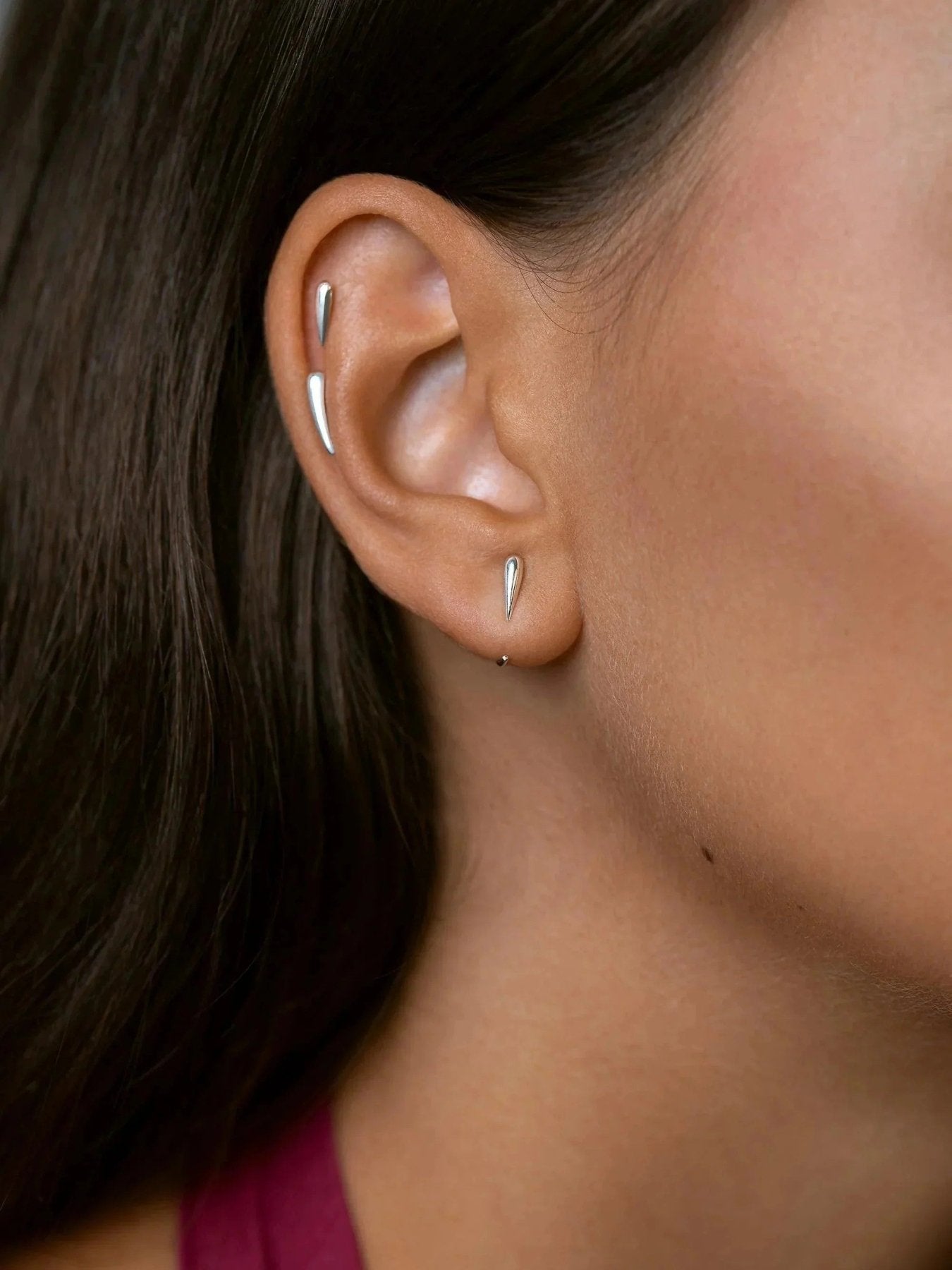 Sally Tusk Stud - 10 mm 925 SilverFlat Back 18g/5mm16g cartilageALLLunai Jewelry