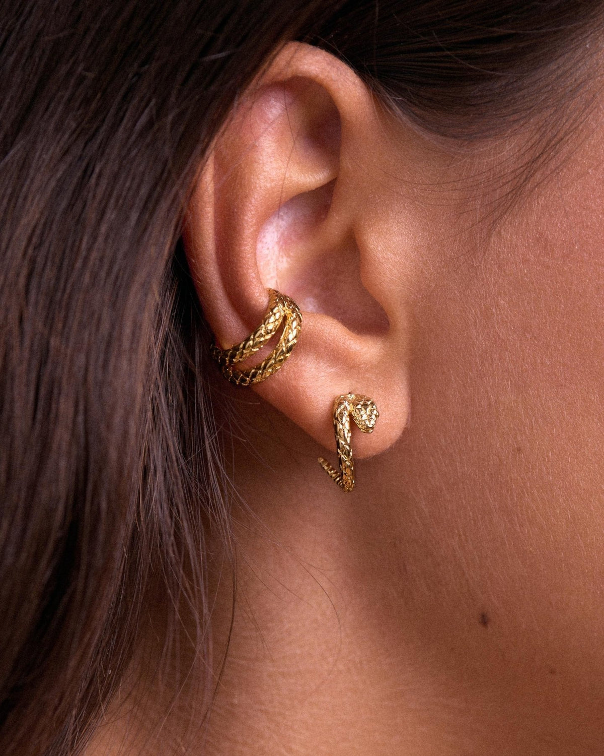 Caley Snake Hoops - GoldALLBackUpItemsLunai Jewelry