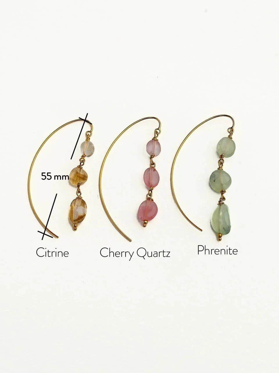 Liz Gold Citrine Hoop Earrings - Natural Citrineboho earringschandelier earringsLunai Jewelry