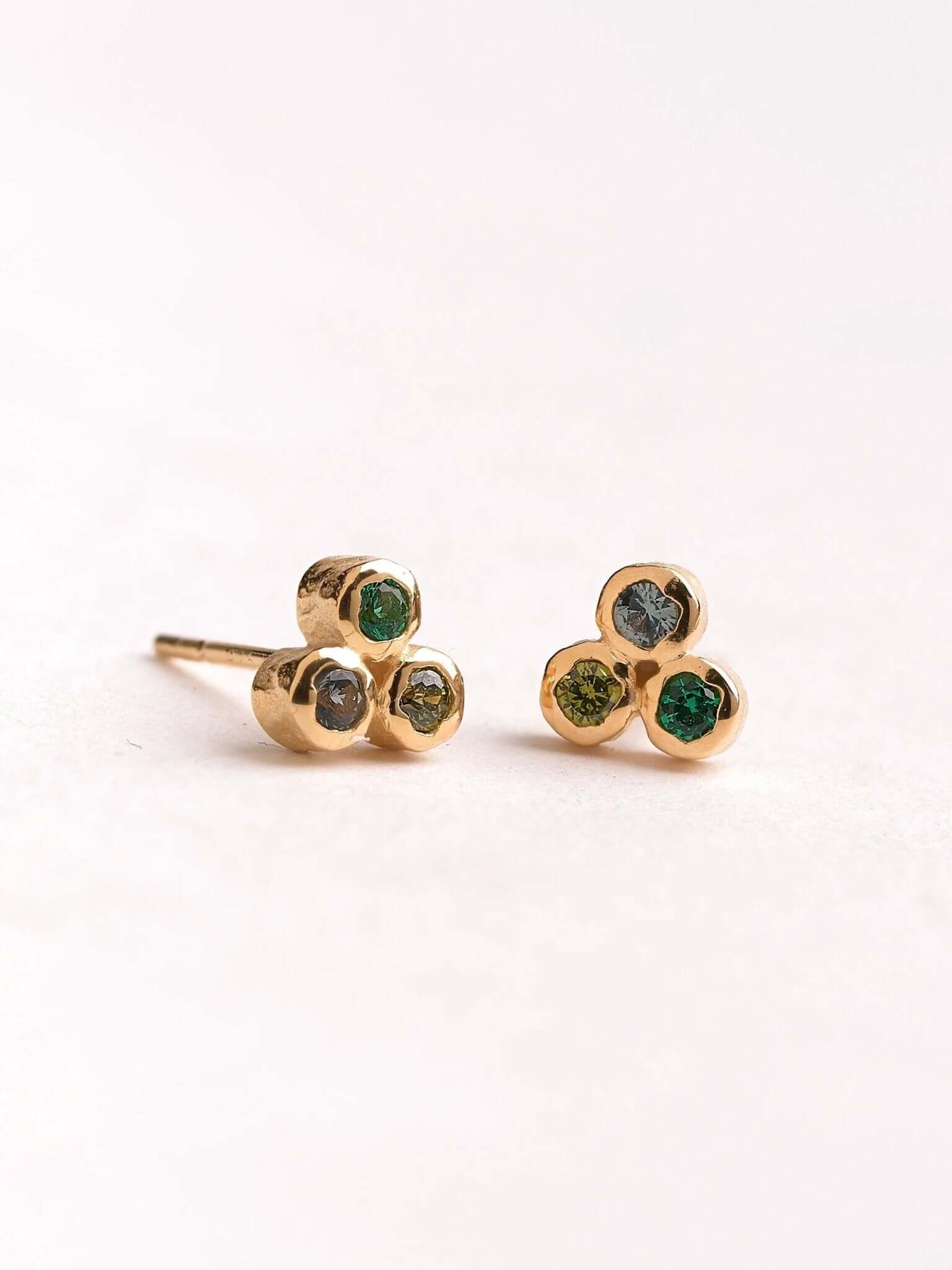 Lizzie Multiple Sparkling Stud Earrings - MULTI - Eanniversary giftbirthstone earringsLunai Jewelry