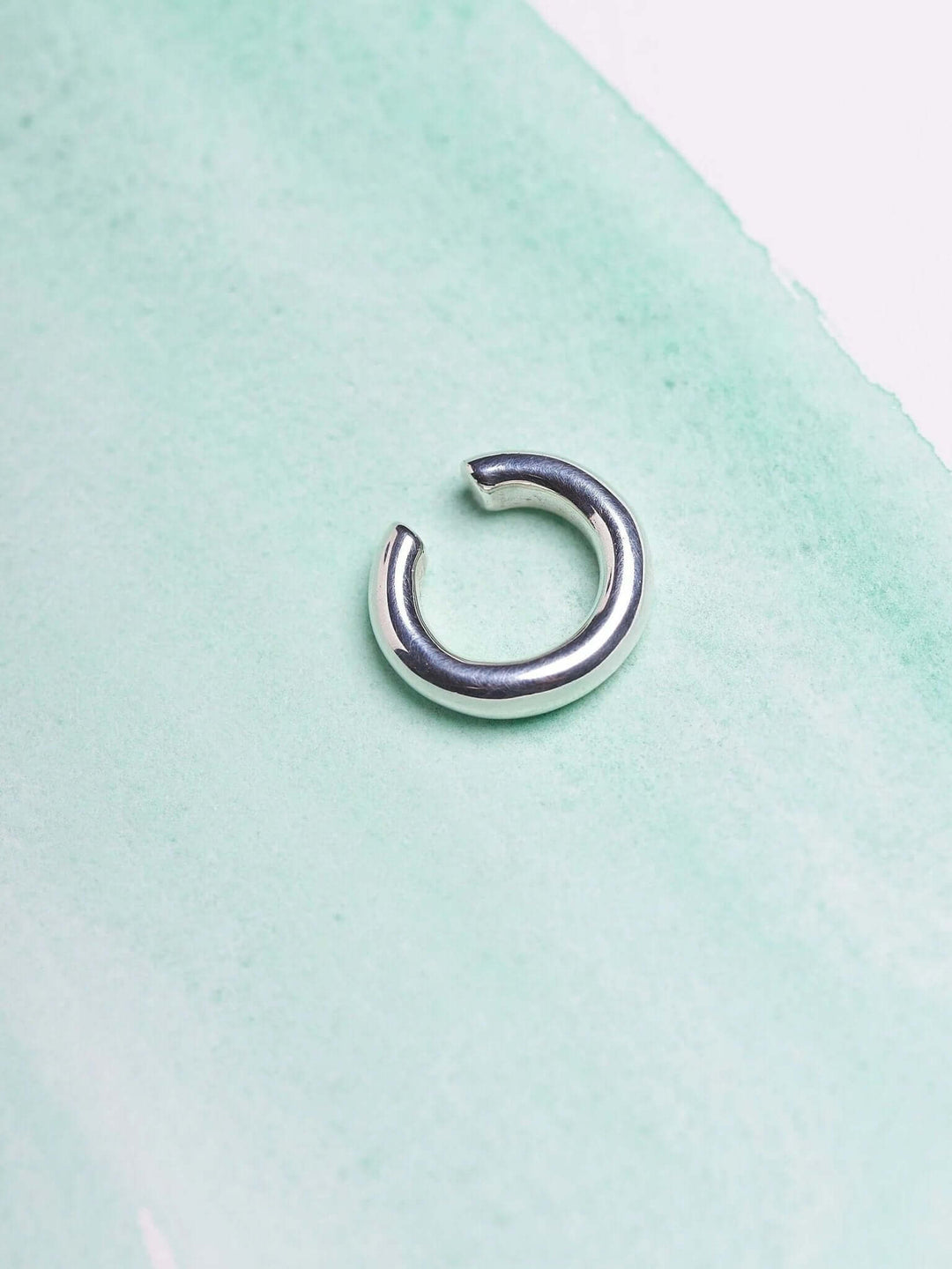 Mathias Men's Silver Oxide Cuff Earring - 925 Streling SilverCartilage EarringsCuff & Wrap EarringsLunai Jewelry