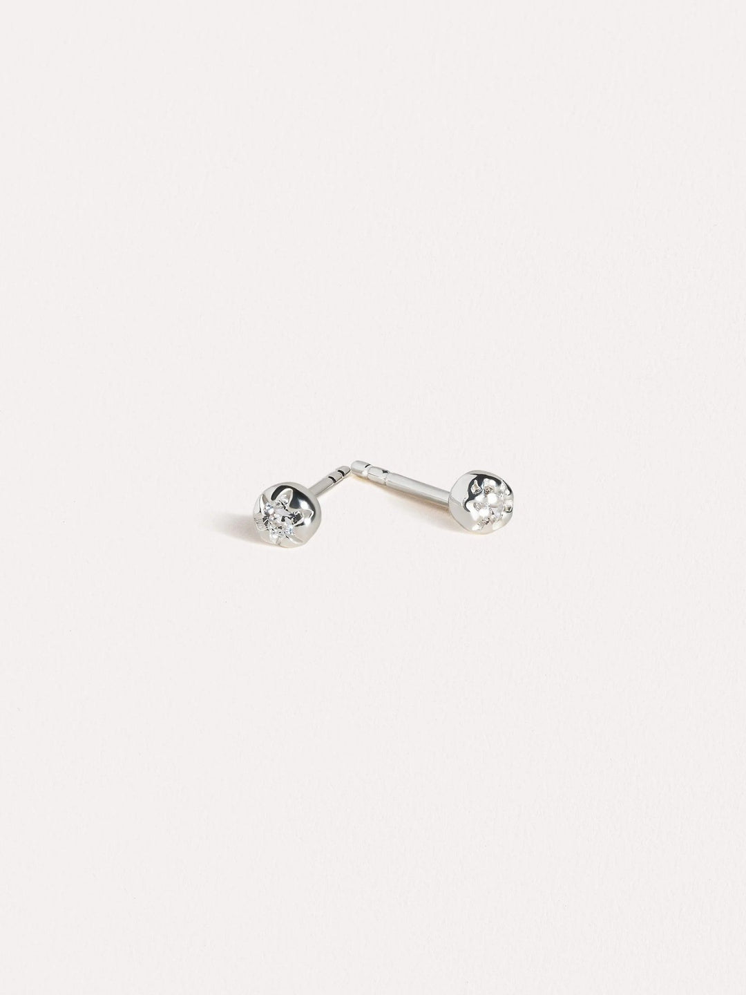 Petite Flower Earrings - 925 Sterling SilverWhite ZirconBackUpItemsBest Friend GiftLunai Jewelry