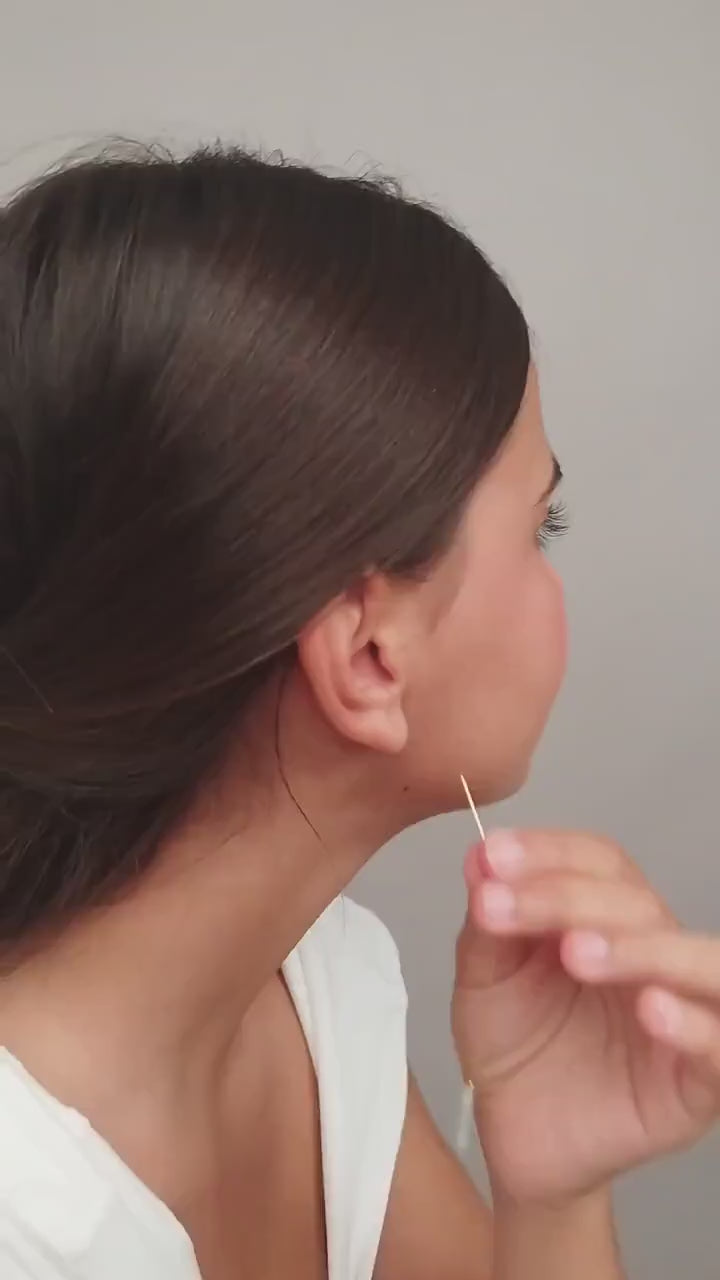 Chain Stone Earrings - Dangle Gold Elegant and Dainty Jewelry - CHE046002