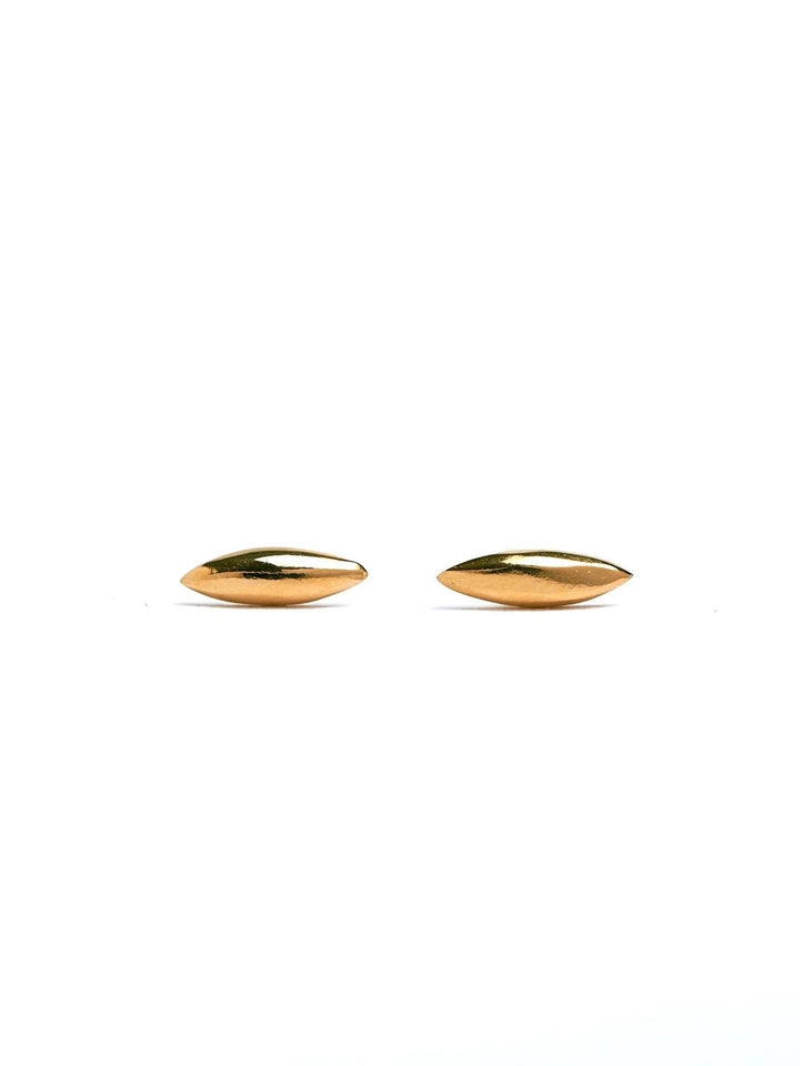 Rise Stud Earrings - 24K Gold PlatedBridesmaid EarringDainty EarringsLunai Jewelry