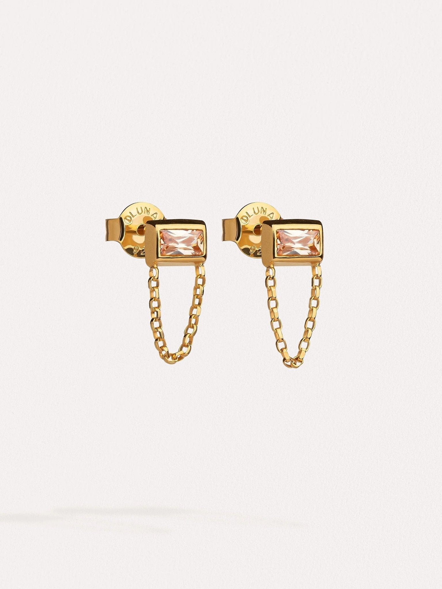 Sirenna Gemstone Stud Earrings - Dark ChampagneAnniversary GiftBoho JewelryLunai Jewelry