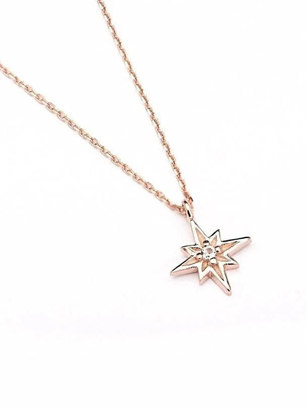 Stell Starburst Necklace - 15.7St Silver ShinyAdjustable NecklaceBackUpItemsLunai Jewelry