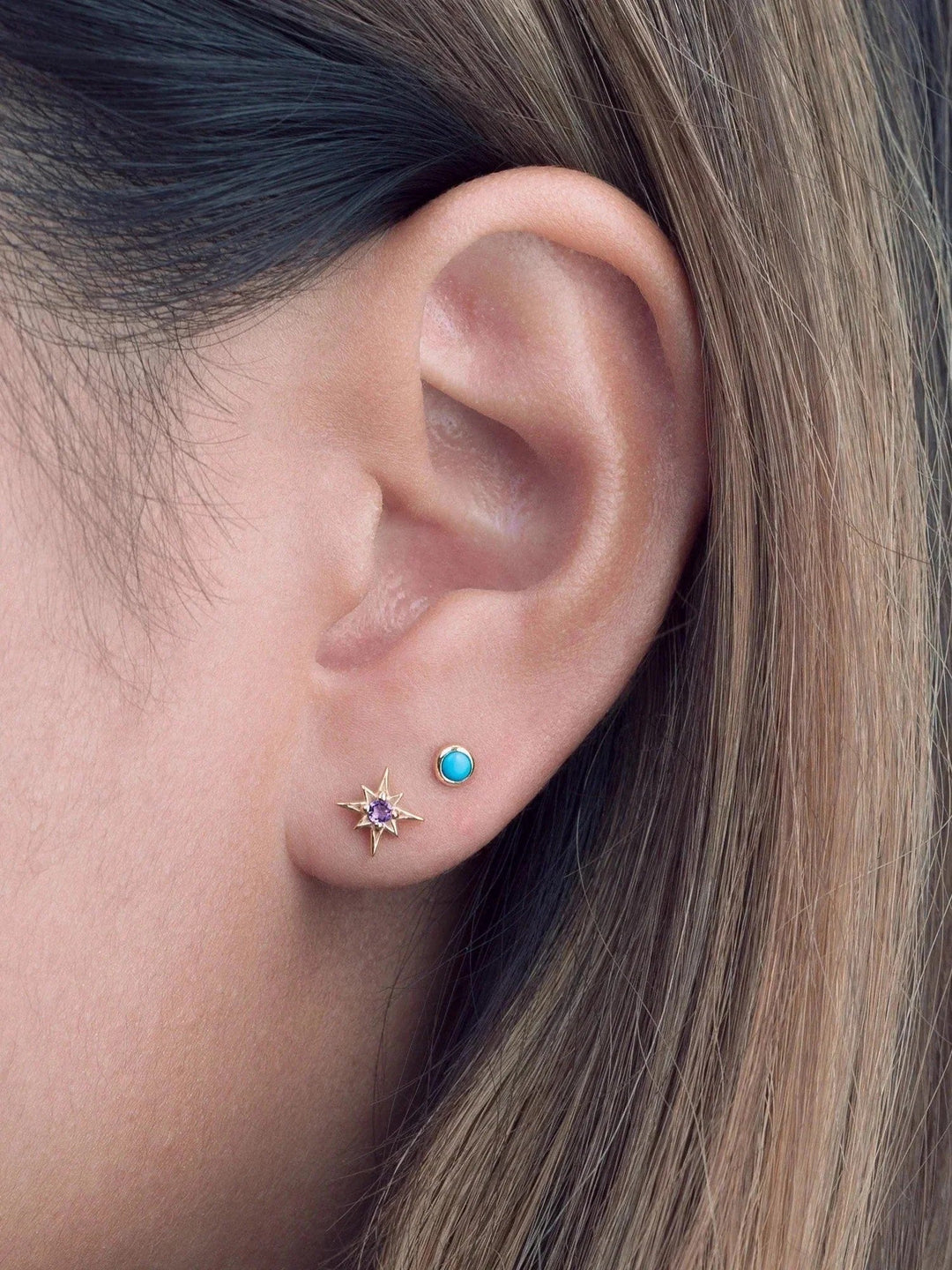 Unira Amethyst Starburst Earrings - 925 Silver ShinyAmethyst EarringsBackUpItemsLunai Jewelry