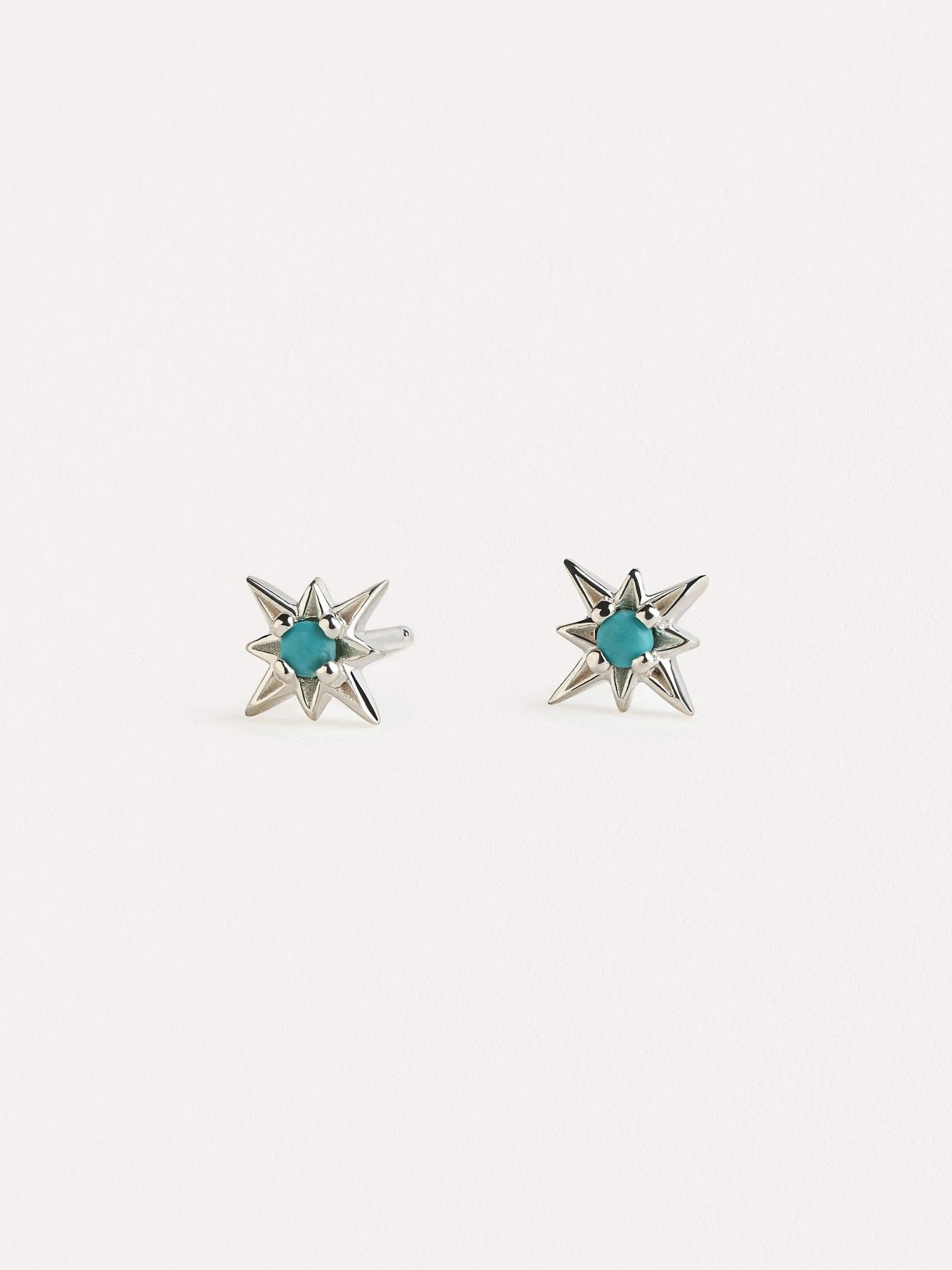 Zelma Turquoise Stud Earrings - 925 Sterling SilverBackUpItemsChain Drop EarringsLunai Jewelry