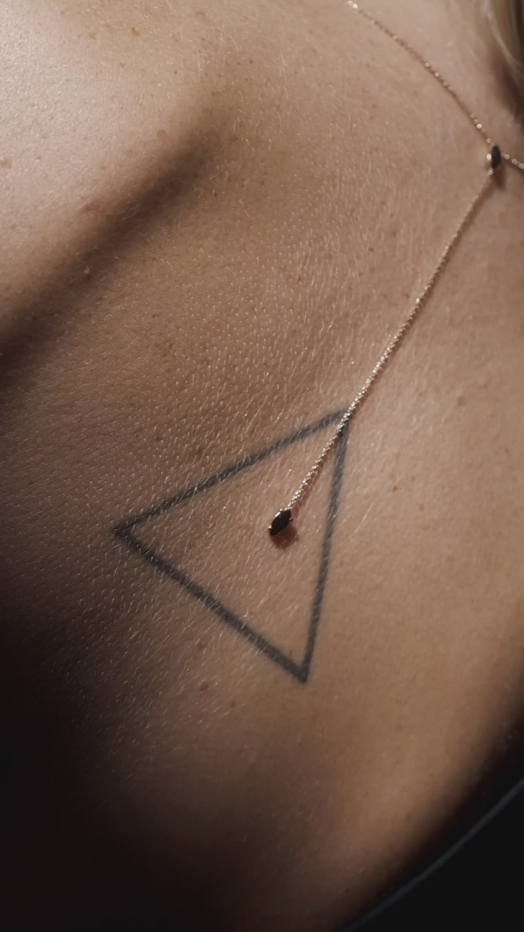 Elaine Black Zirconia Lariat Necklace