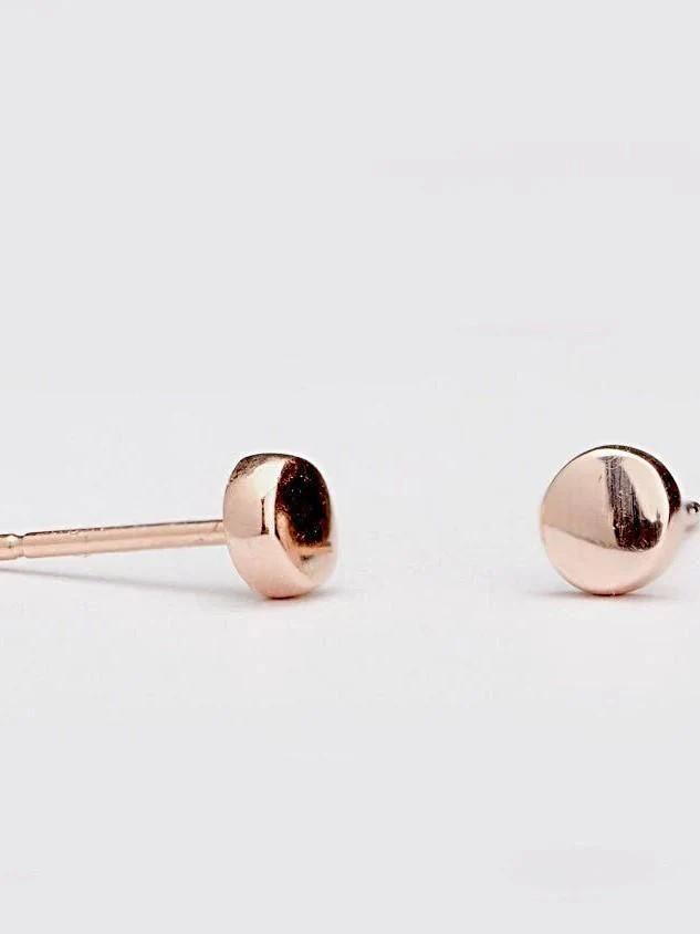 Alabea Dot Stud Earrings - 18K Rose Gold PlatedBackUpItemsCute Stud EarringsLunai Jewelry