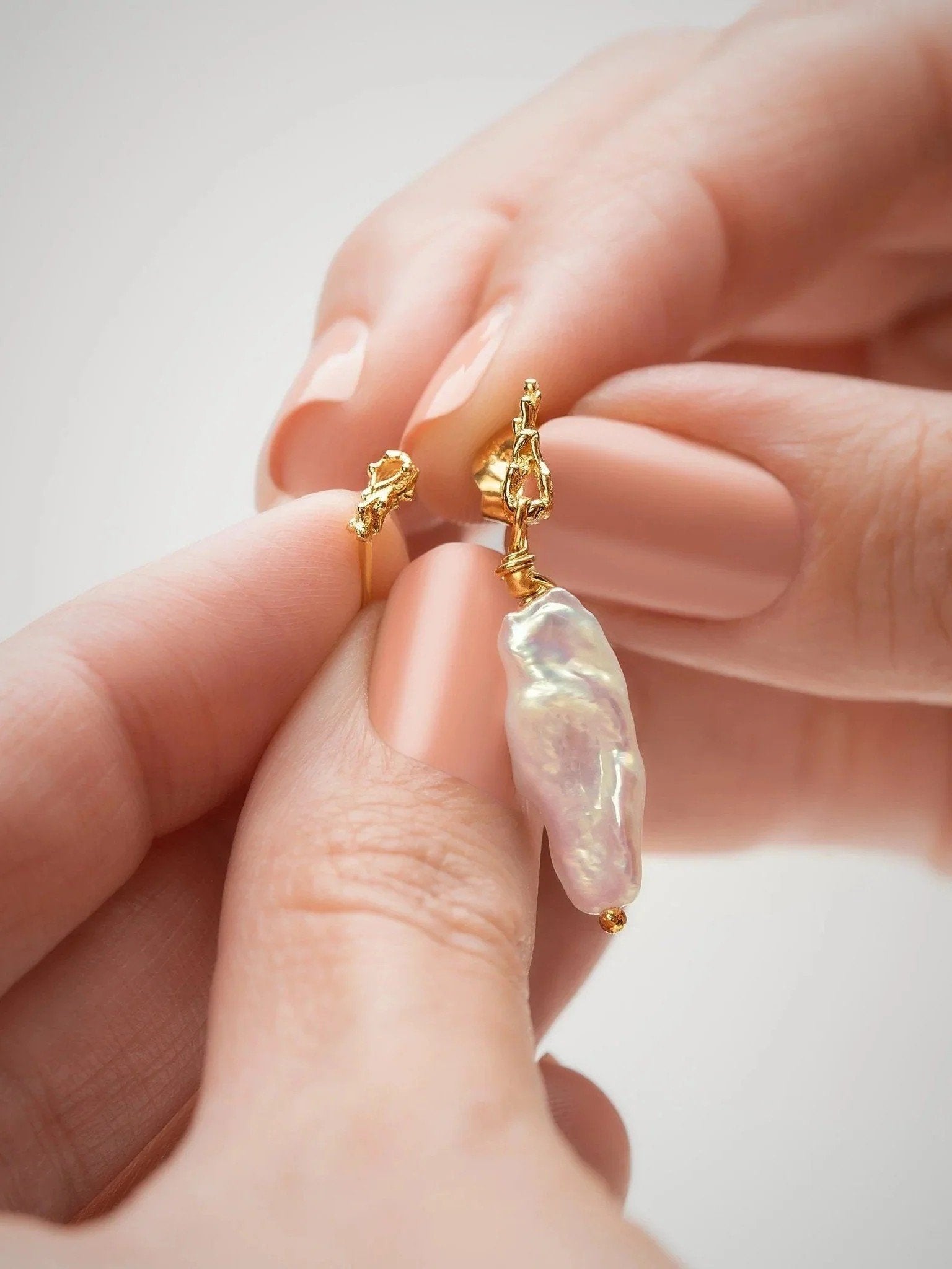 Alberte Mismatched Earrings - asymmetric earringsBridal EarringsLunai Jewelry