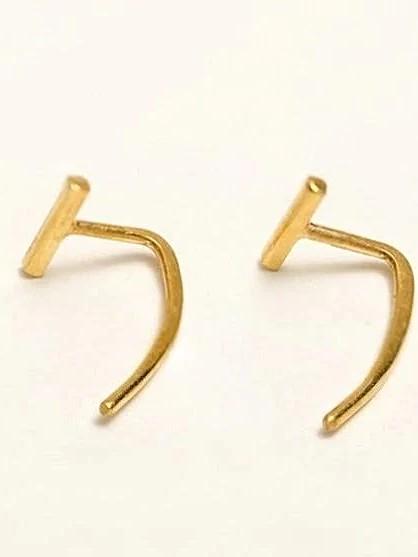 Alp Open Hoop Earrings - 24K Gold PlatedBackUpItemsDainty Hoop EarringsLunai Jewelry