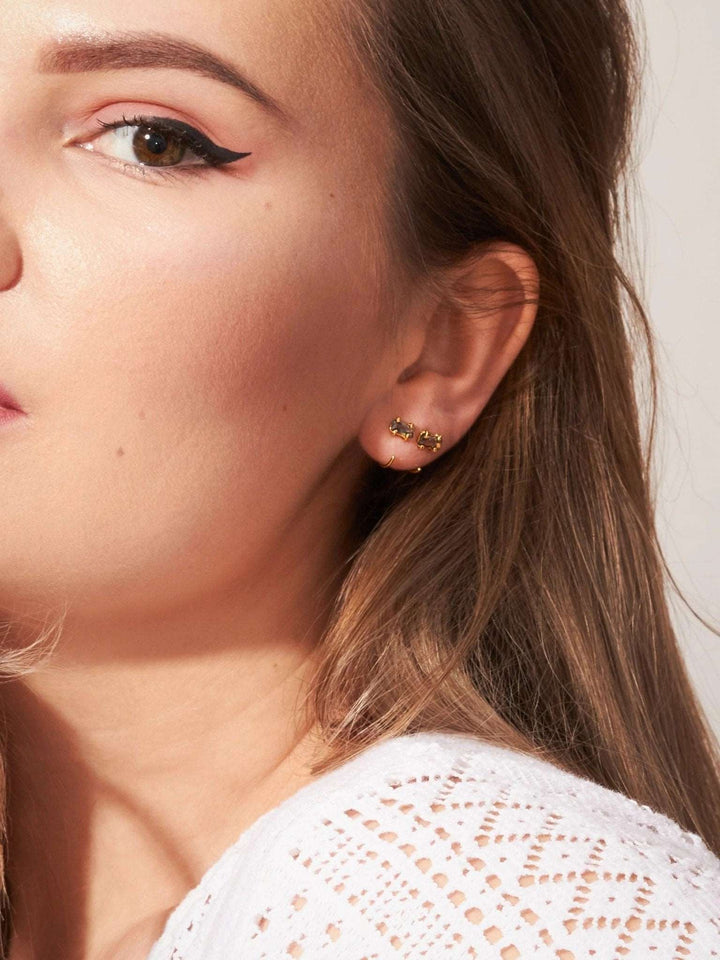 Aracely Huggie Hoop Earrings - 925 Sterling SilverBackUpItemsBirthstone giftLunai Jewelry