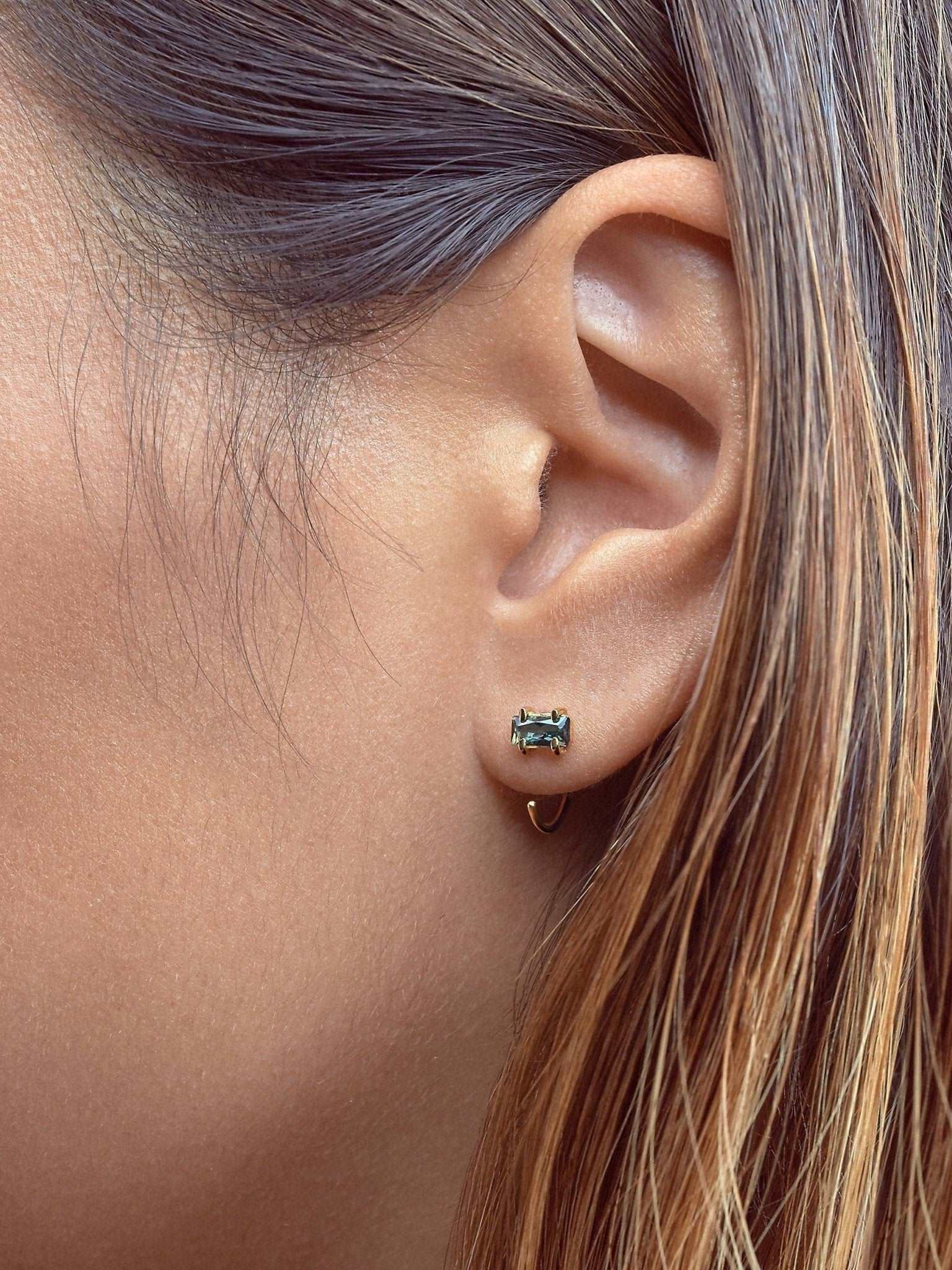 Aracely Huggie Hoop Earrings - 925 Sterling SilverBackUpItemsBirthstone giftLunai Jewelry