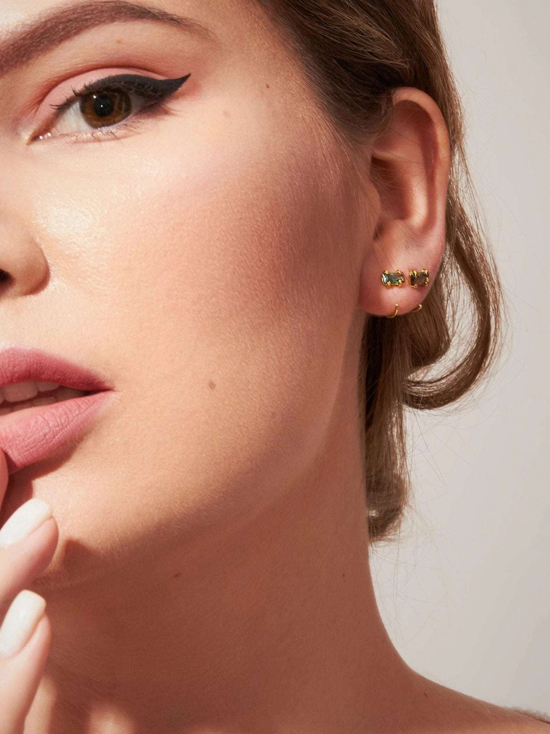 Aracely Huggie Hoop Earrings - 925 Sterling SilverBackUpItemsBirthstone giftLunai Jewelry