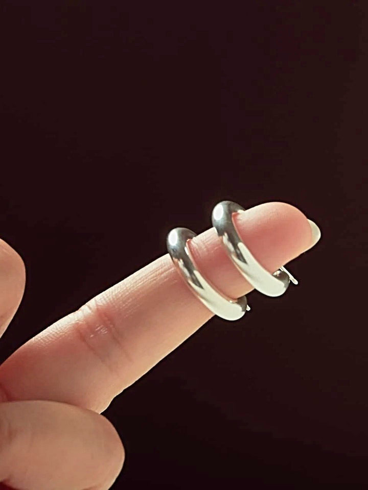 Bassel Chunky Hoop Earrings - 24K Gold PlatedBackUpItemsButterfly EarringsLunai Jewelry