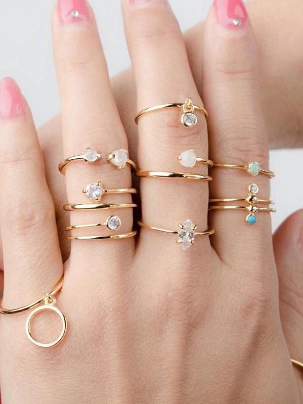 Betina Solitaire Zirconia Ring - Yellow Gold Vermeil5BackUpItemsbridesmaids giftLunai Jewelry