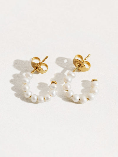 Blanca Baby Pearl Hoop by lunaijewelry - 24K Gold PlatedBackUpItemsBaroque PearlsLunai Jewelry