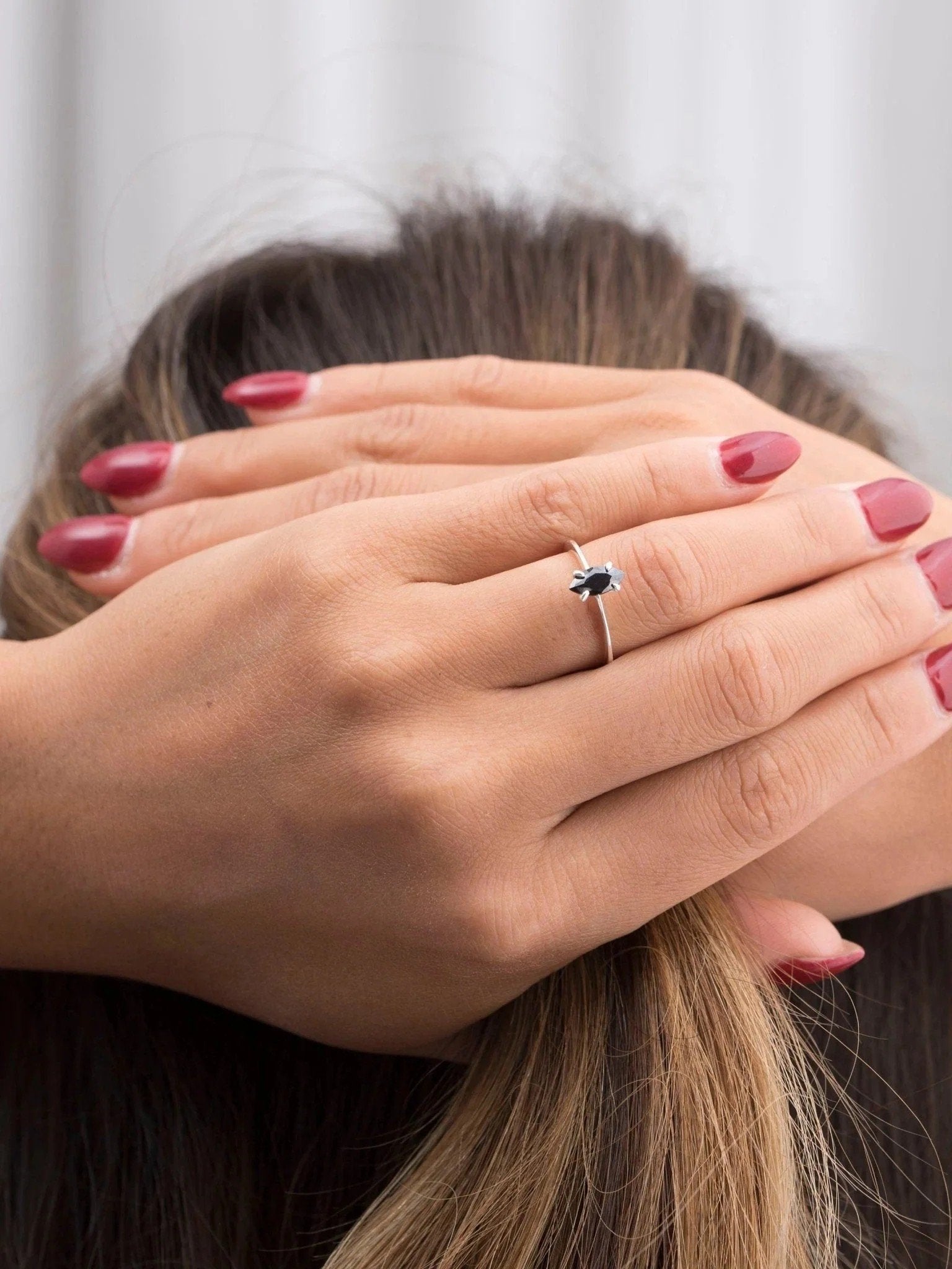 Bonsoir Black Zirconia Ring - 925 Sterling Silver4BackUpItemsblack zircon ringLunai Jewelry