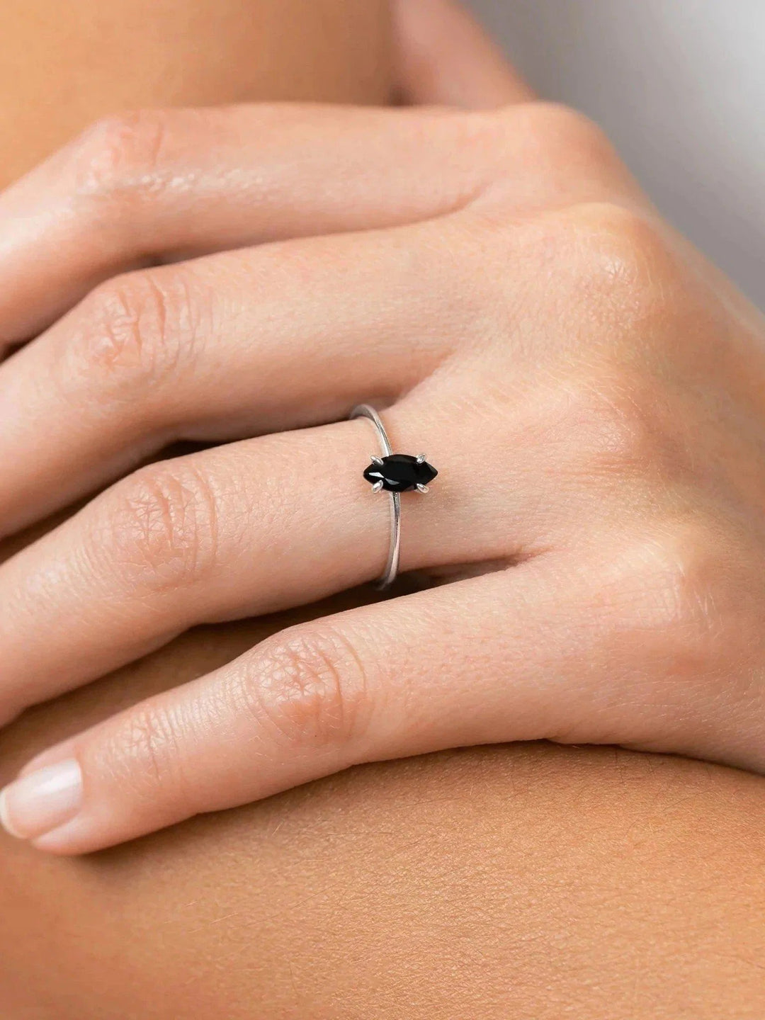 Bonsoir Black Zirconia Ring - 24K Gold Vermeil4BackUpItemsblack zircon ringLunai Jewelry