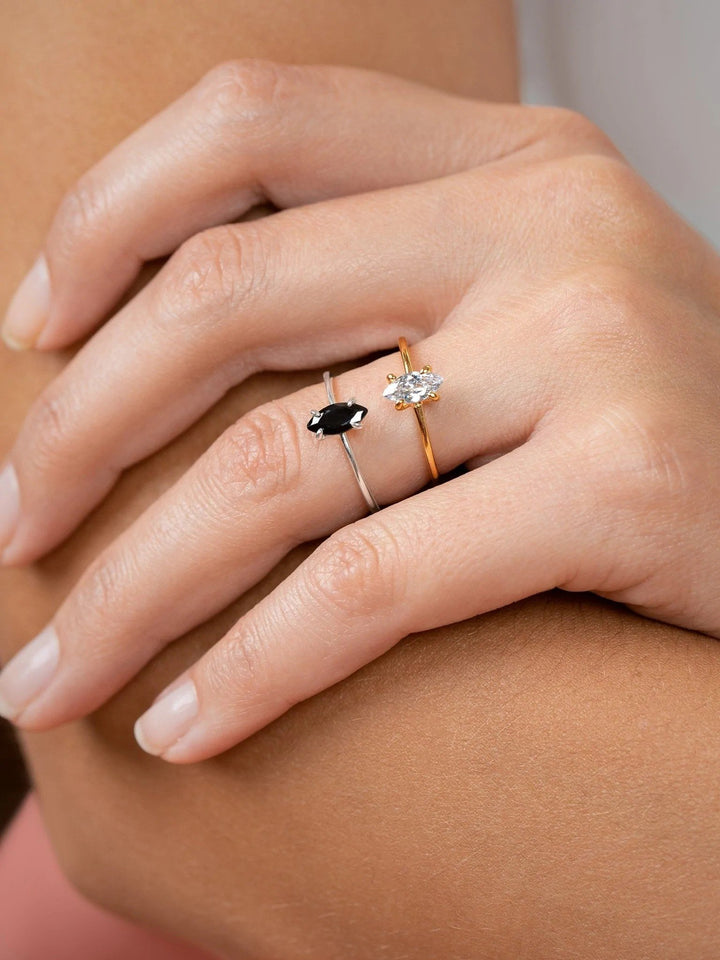 Bonsoir Black Zirconia Ring - 925 Sterling Silver4BackUpItemsblack zircon ringLunai Jewelry