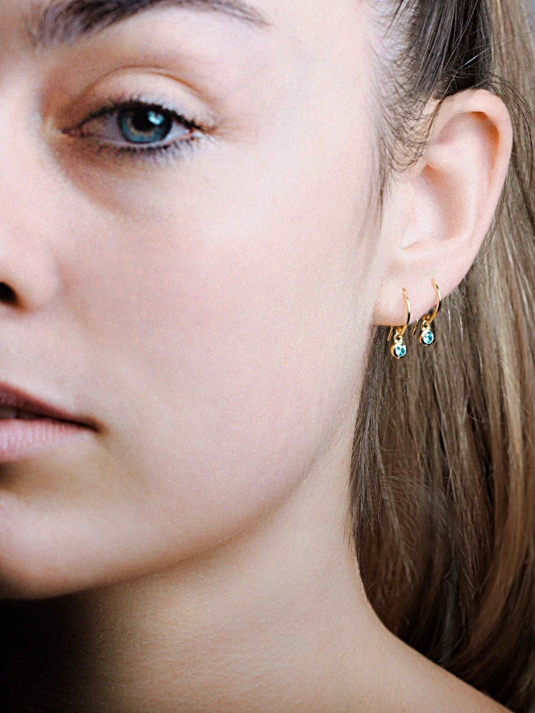 Brea Wire Earrings - 24K Gold PlatedBackUpItemsCrystal JewelryLunai Jewelry