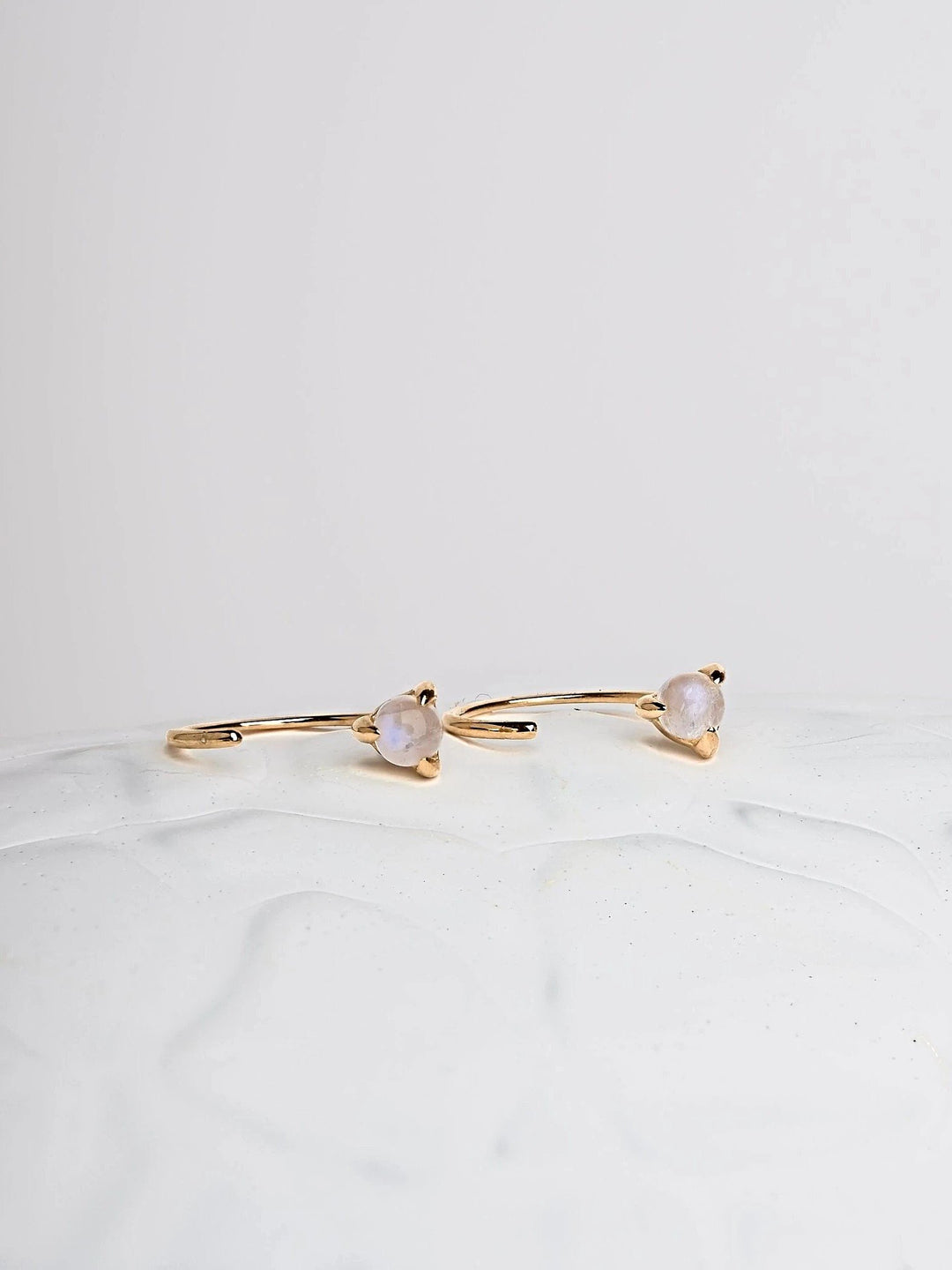 Candace Hoop Earrings - 24K Gold PlatedMoonstoneBackUpItemsBest Friend GiftLunai Jewelry