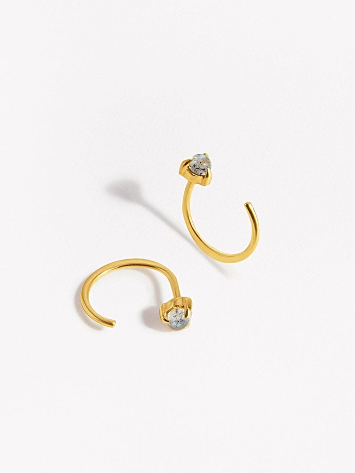 Candace Hoop Earrings - 24K Gold PlatedLabradoriteBackUpItemsBest Friend GiftLunai Jewelry